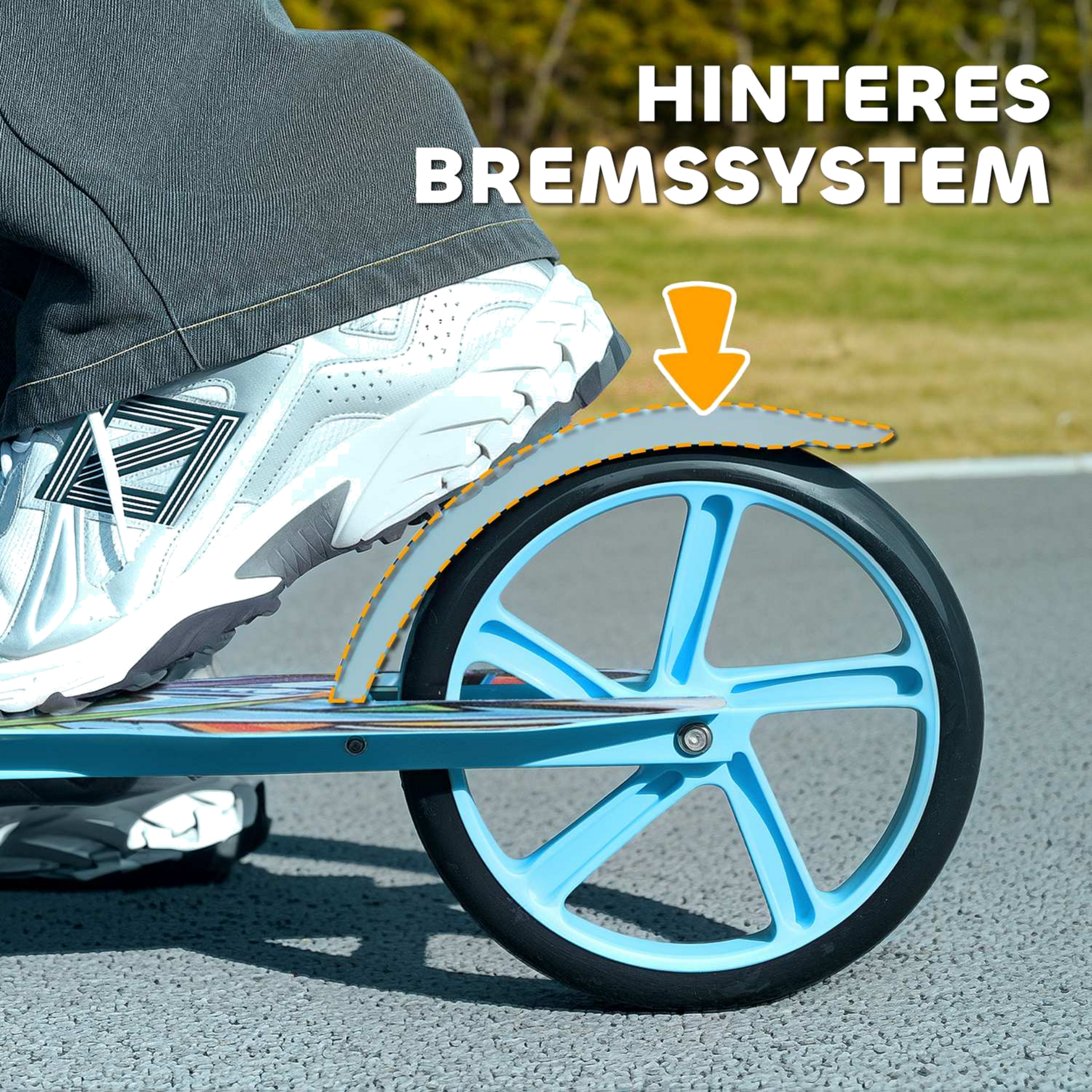 NORTHIX, Scooter Children's Foldable Children's Scooter With Adjustable Handlebar Height, 2 Large Wheels, Rea