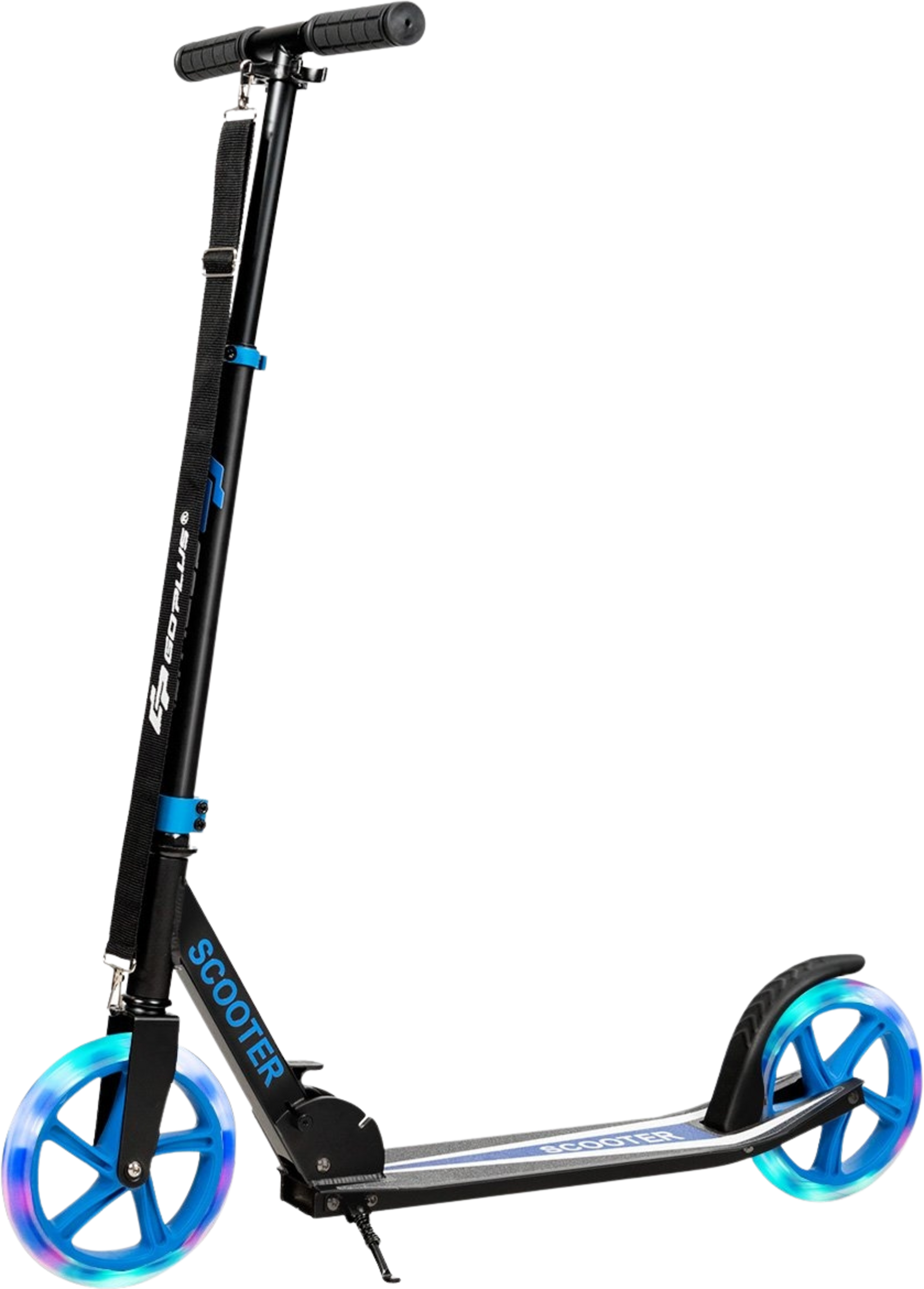 NORTHIX, Scooter Hopfällbar Sparkscooter Höjdjusterbar 100 Kg Lastkapacitet Sparkscooter Med 2 Led-hjul Blå