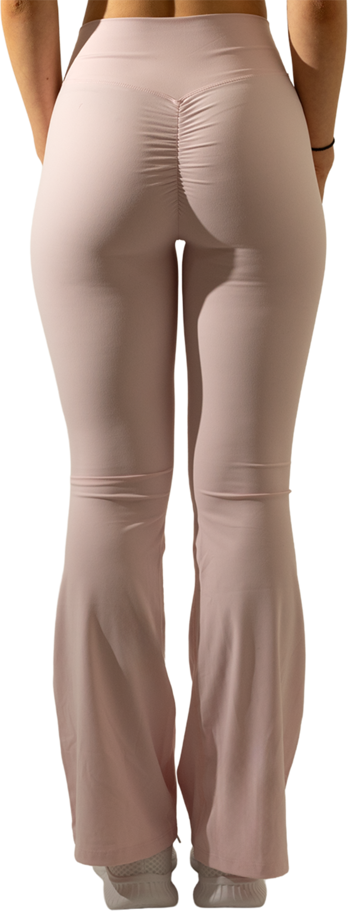 OYOJ, Shape Flared Scrunch Tights - Pink