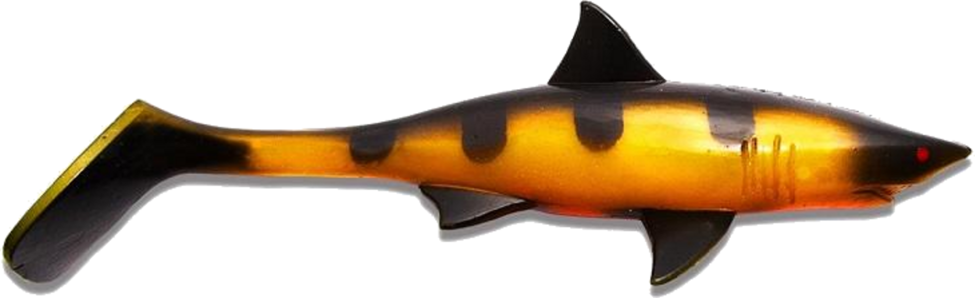 SHARK SHAD LURES, Shark Shad Black Okoboji Perch 20cm, 70gr