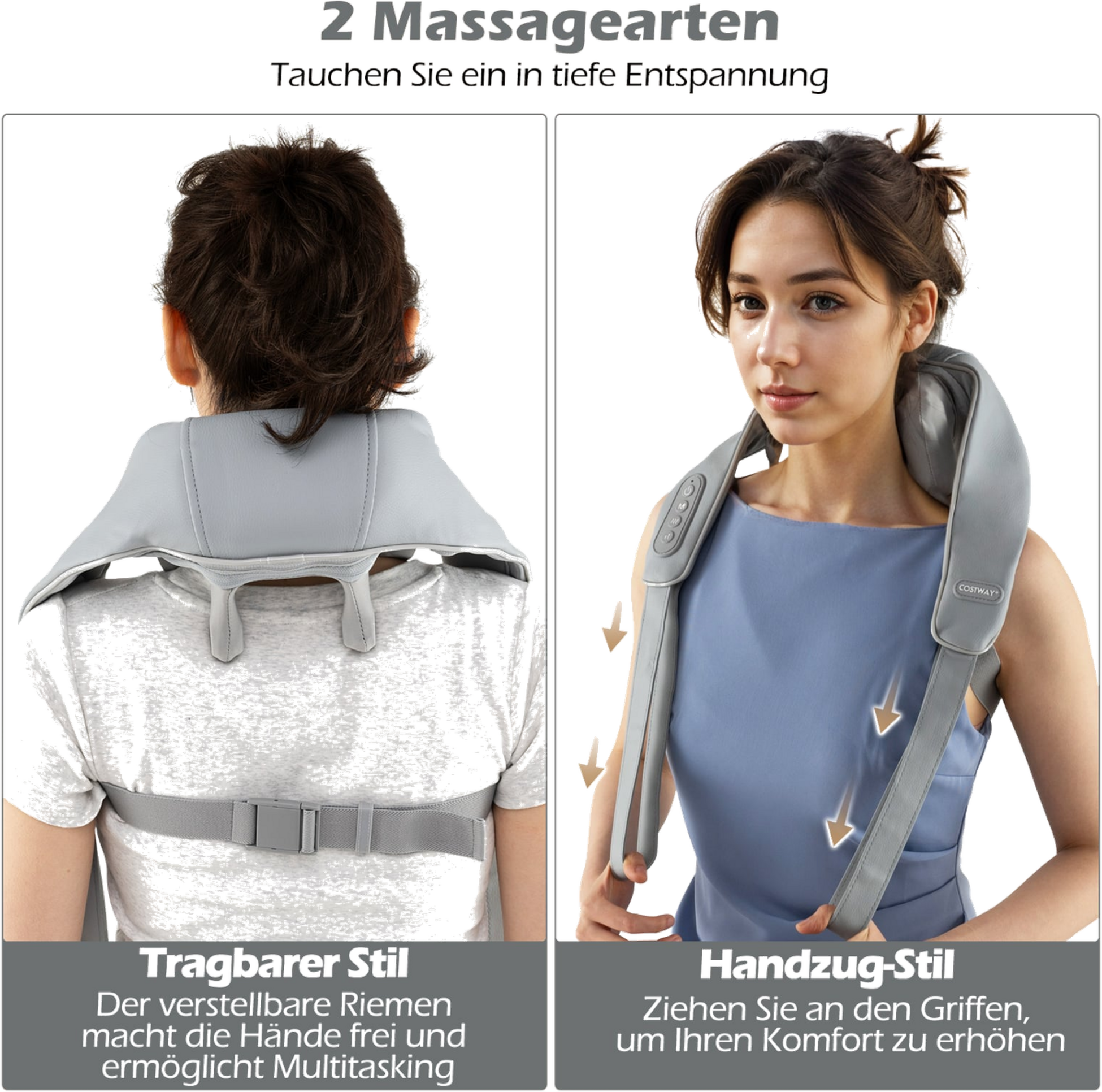 NORTHIX, Shiatsu Neck And Shoulder Massager, 4d Deep Tissue, Wireless