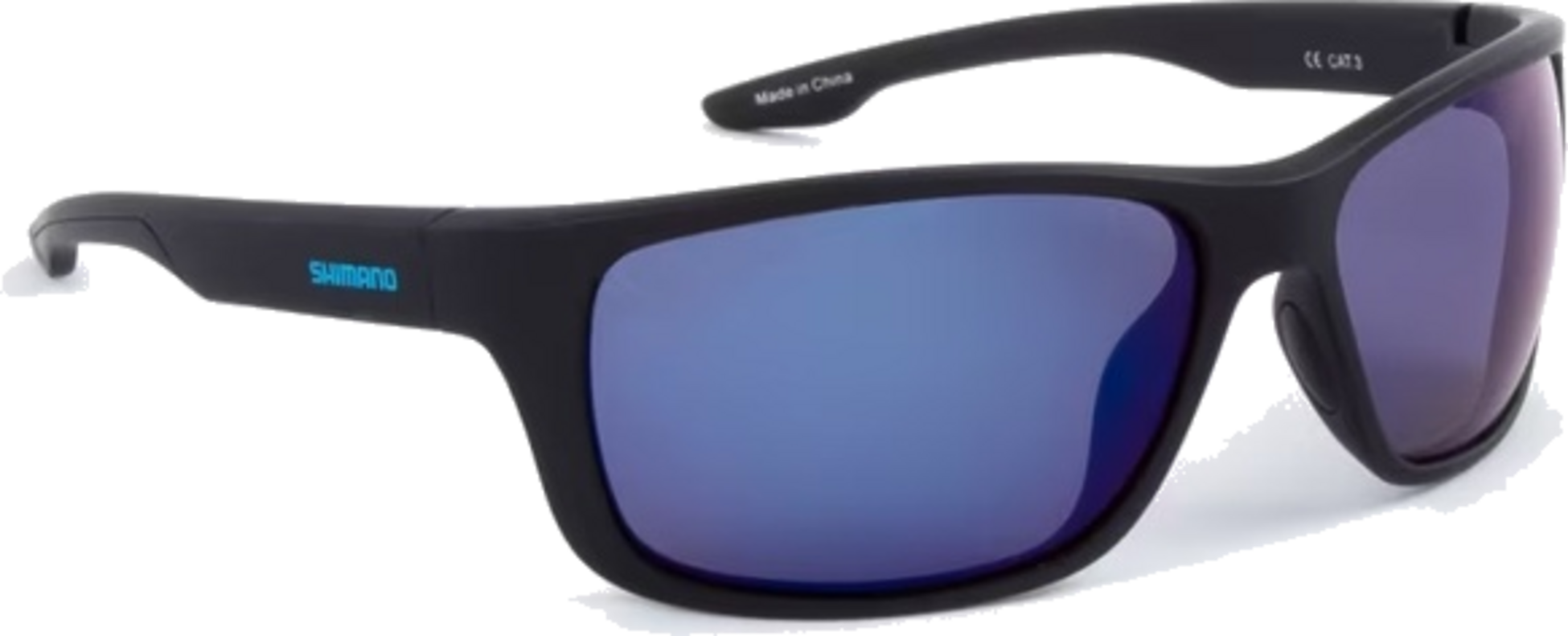 SHIMANO, Shimano Eyewear Antares Matte Black  Blue Mirror