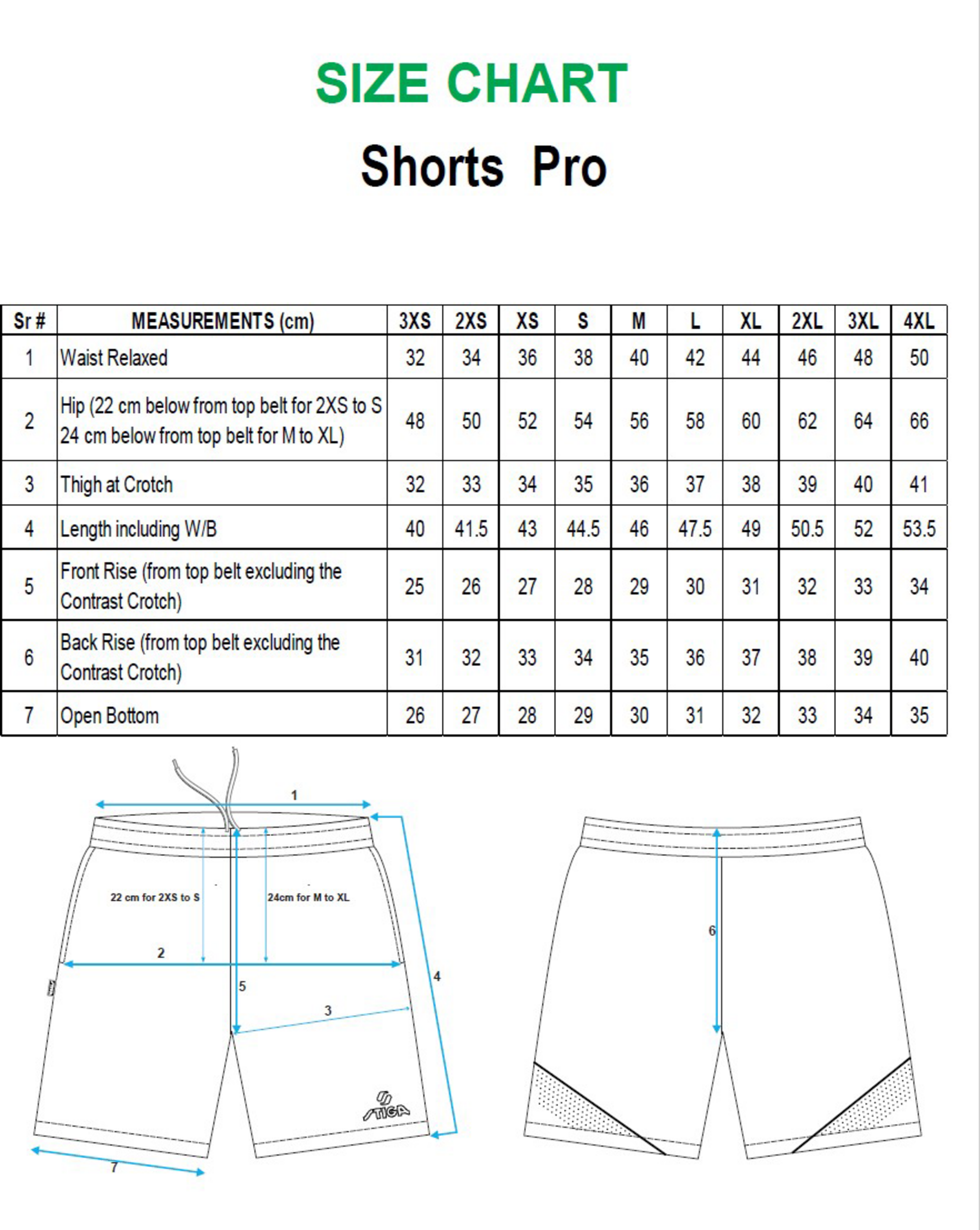 STIGA, Shorts Pro Black