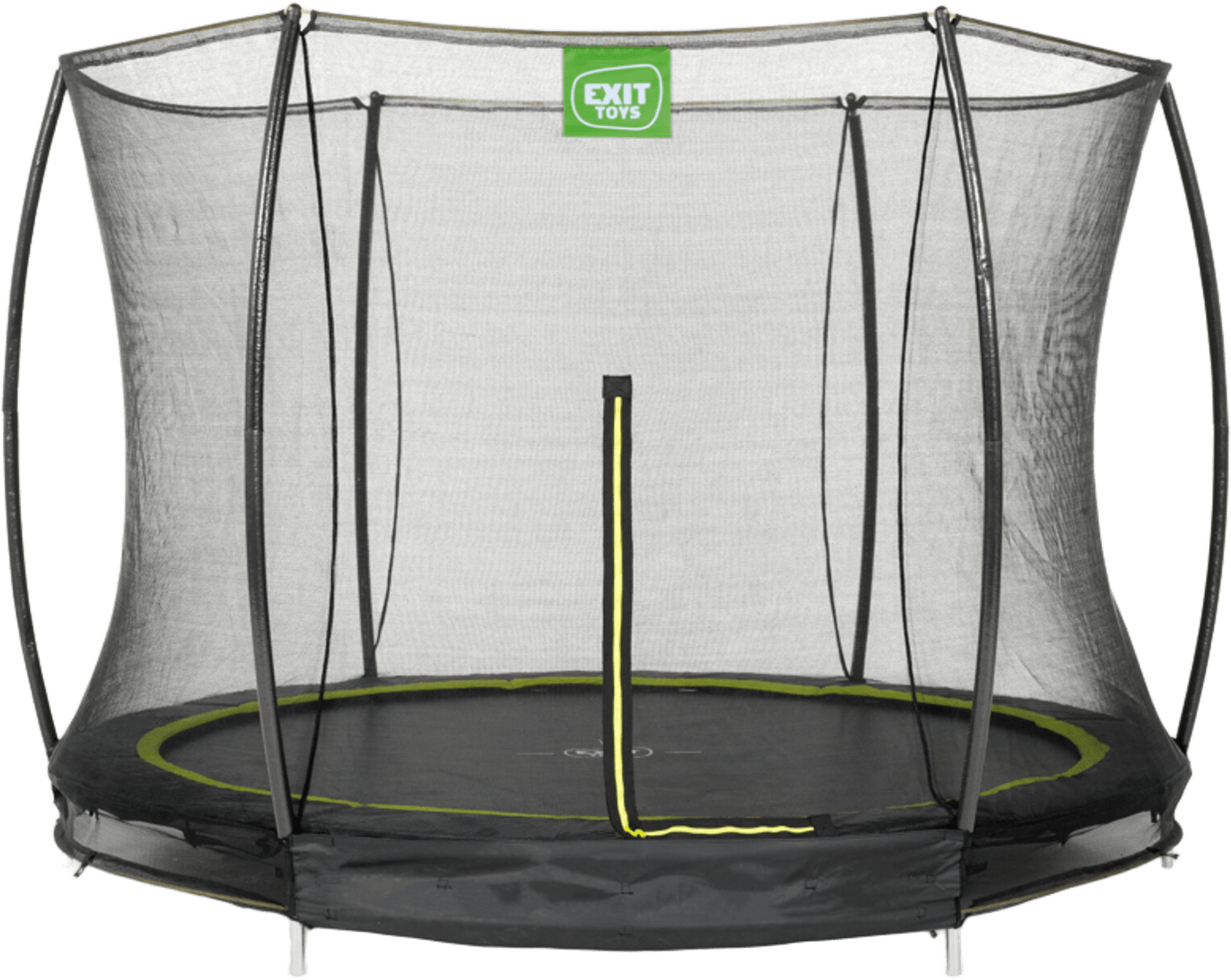 EXIT, Silhouette Nedgr&auml;vd Studsmatta &Oslash;244cm Med Skyddsn&auml;t - Svart