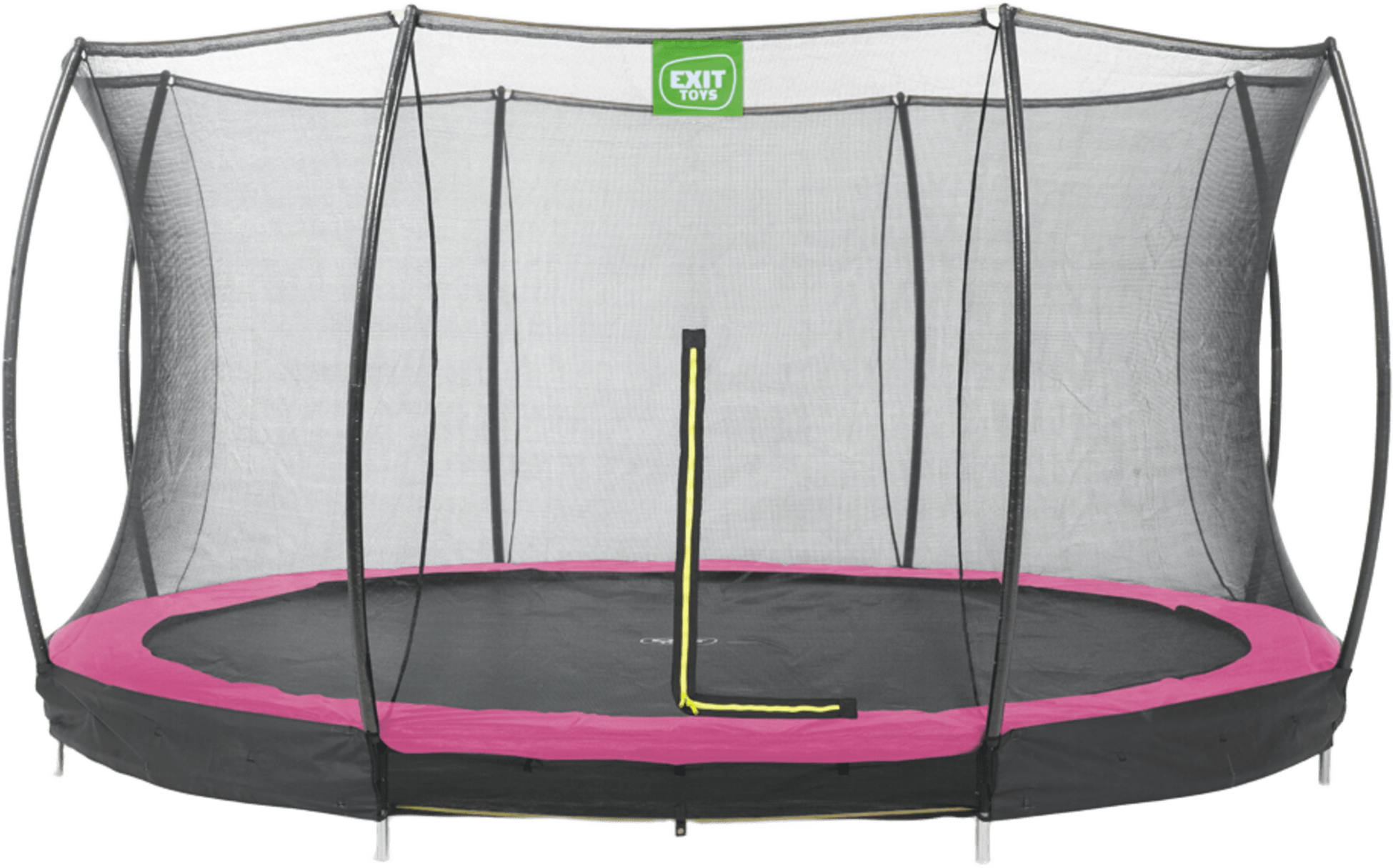 EXIT, Silhouette Nedgr&auml;vd Studsmatta &Oslash;366cm Med Skyddsn&auml;t - Rosa