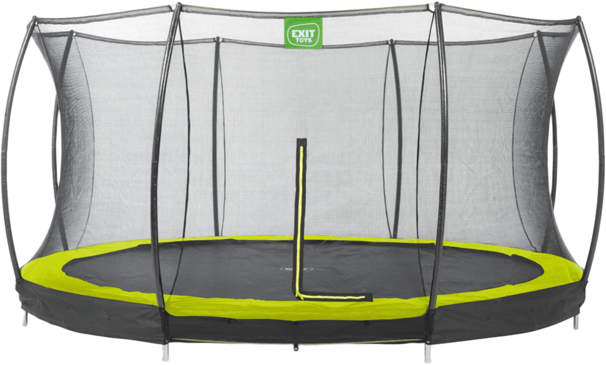 EXIT, Silhouette Nedgr&auml;vd Studsmatta &Oslash;427cm Med Skyddsn&auml;t - Gr&ouml;n