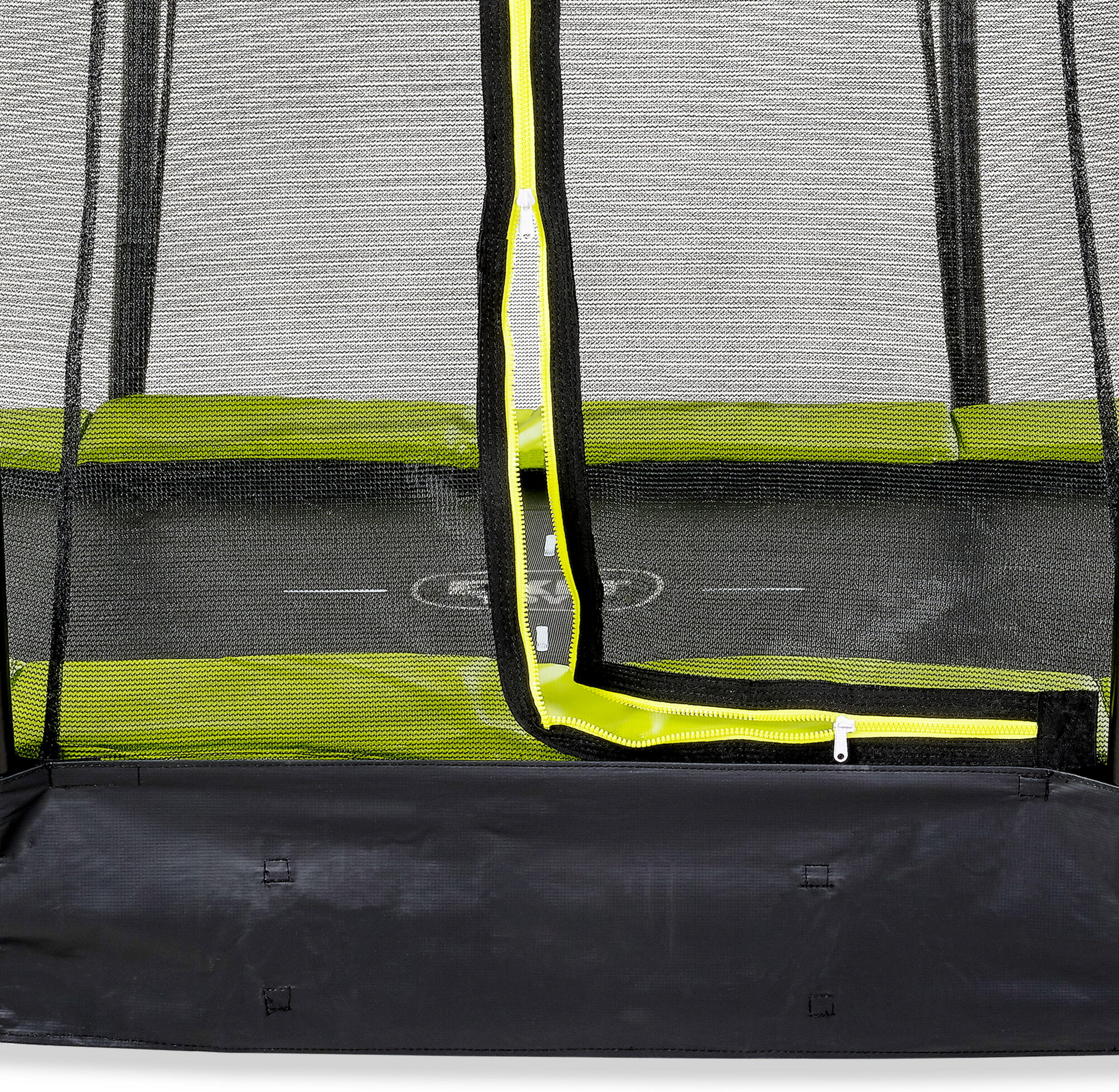 EXIT, Silhouette Nedgr&auml;vd Studsmatta &Oslash;427cm Med Skyddsn&auml;t - Gr&ouml;n