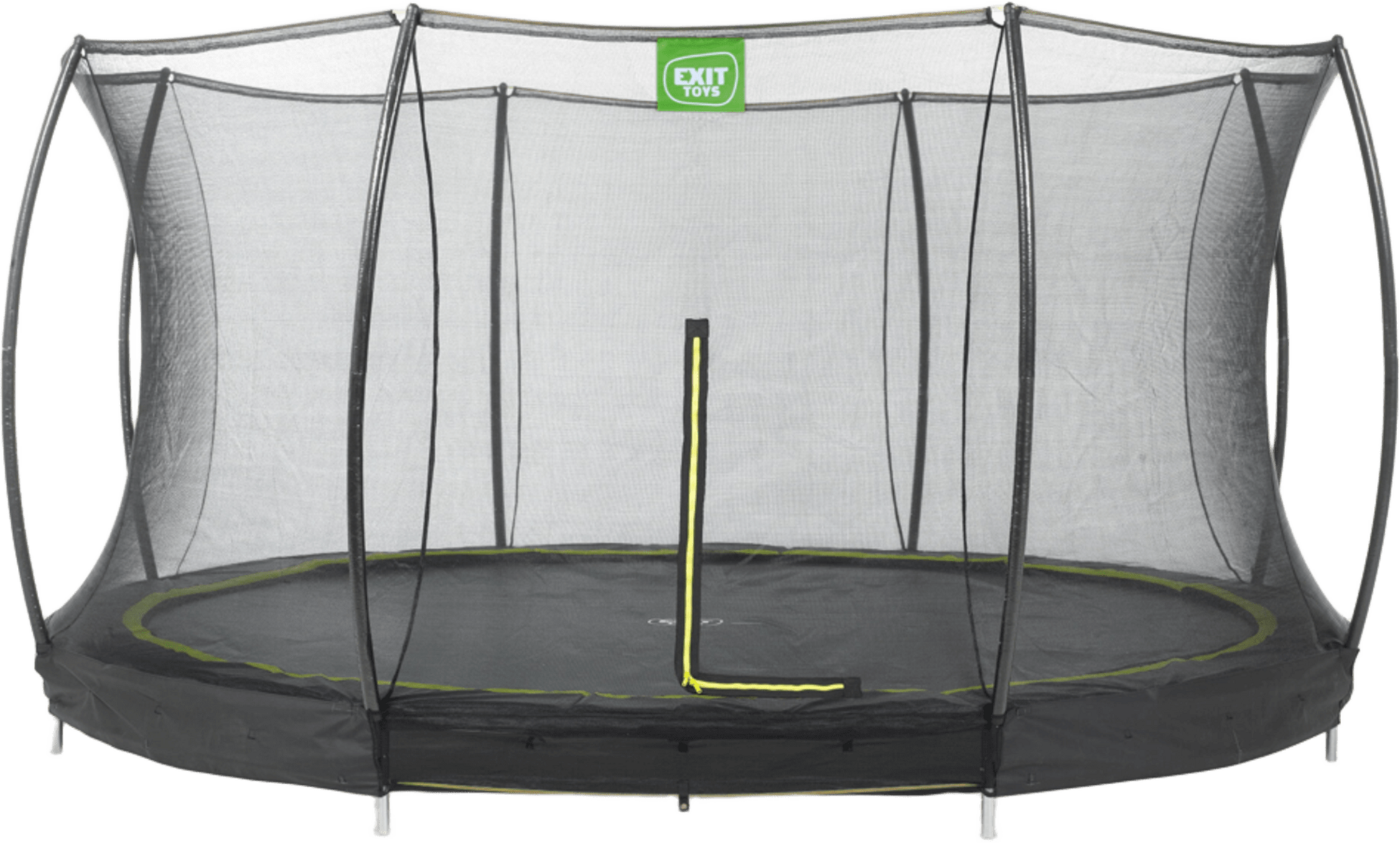 EXIT, Silhouette Nedgrävd Studsmatta Ø427cm Med Skyddsnät - Svart
