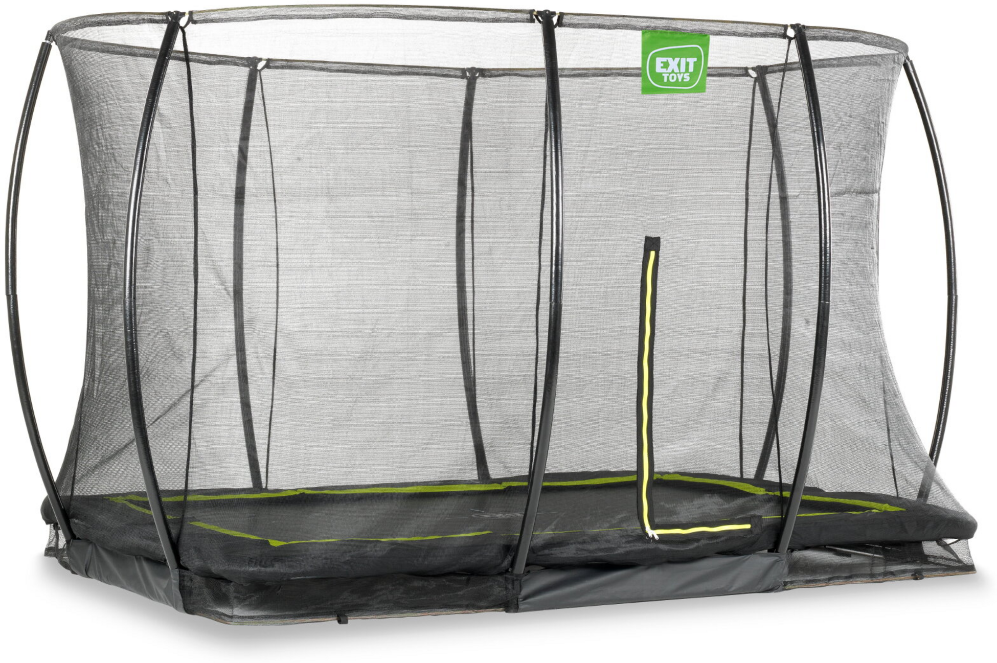 EXIT, Silhouette Nedgr&auml;vd Studsmatta 214x305cm Med Skyddsn&auml;t - Svart