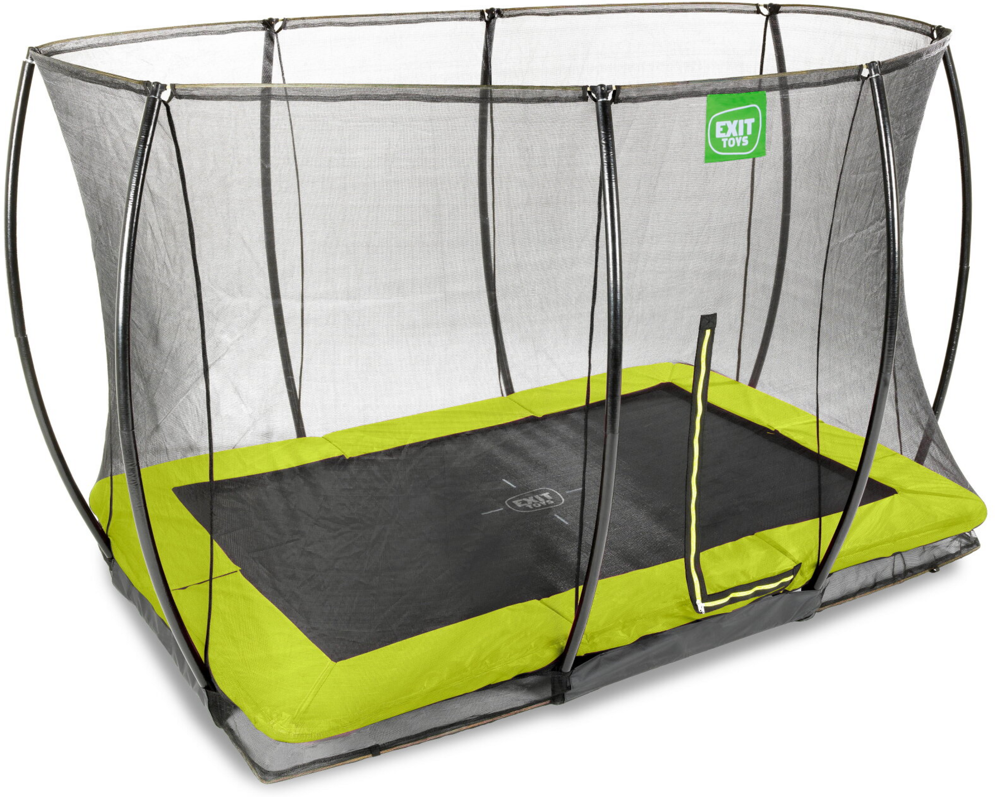 EXIT, Silhouette Nedgr&auml;vd Studsmatta 244x366cm Med Skyddsn&auml;t - Gr&ouml;n