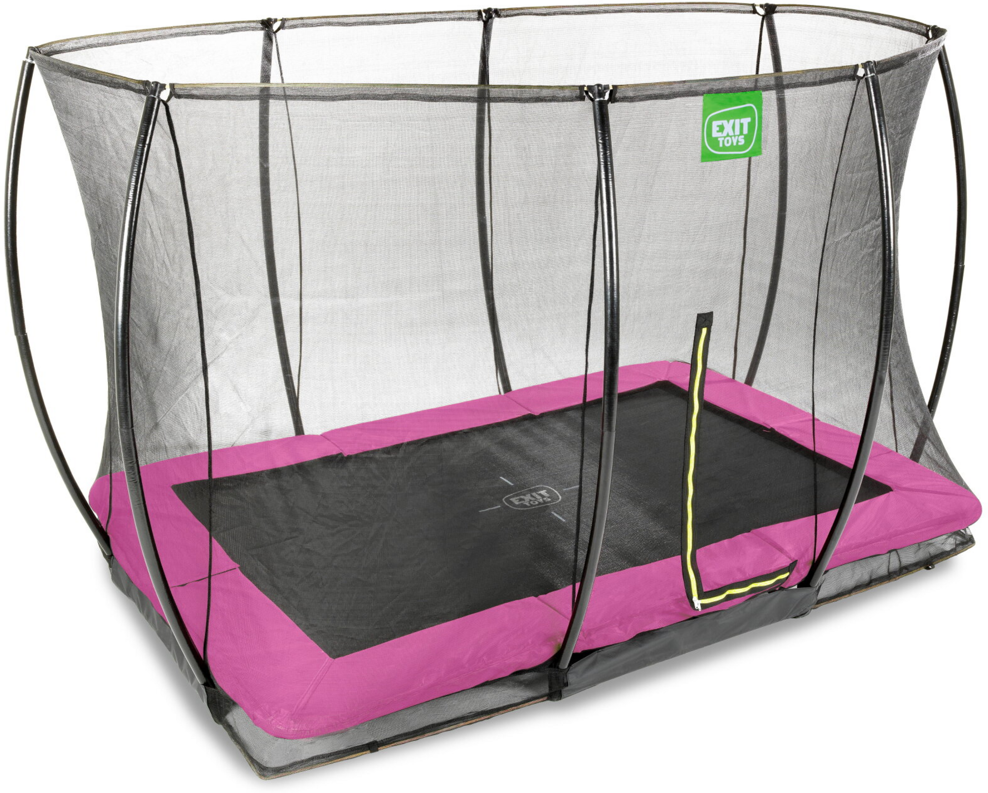 EXIT, Silhouette Nedgr&auml;vd Studsmatta 244x366cm Med Skyddsn&auml;t - Rosa