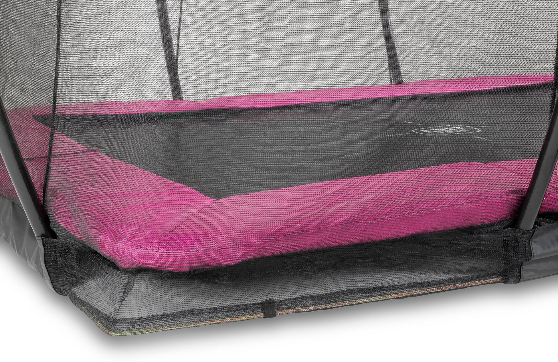 EXIT, Silhouette Nedgr&auml;vd Studsmatta 244x366cm Med Skyddsn&auml;t - Rosa