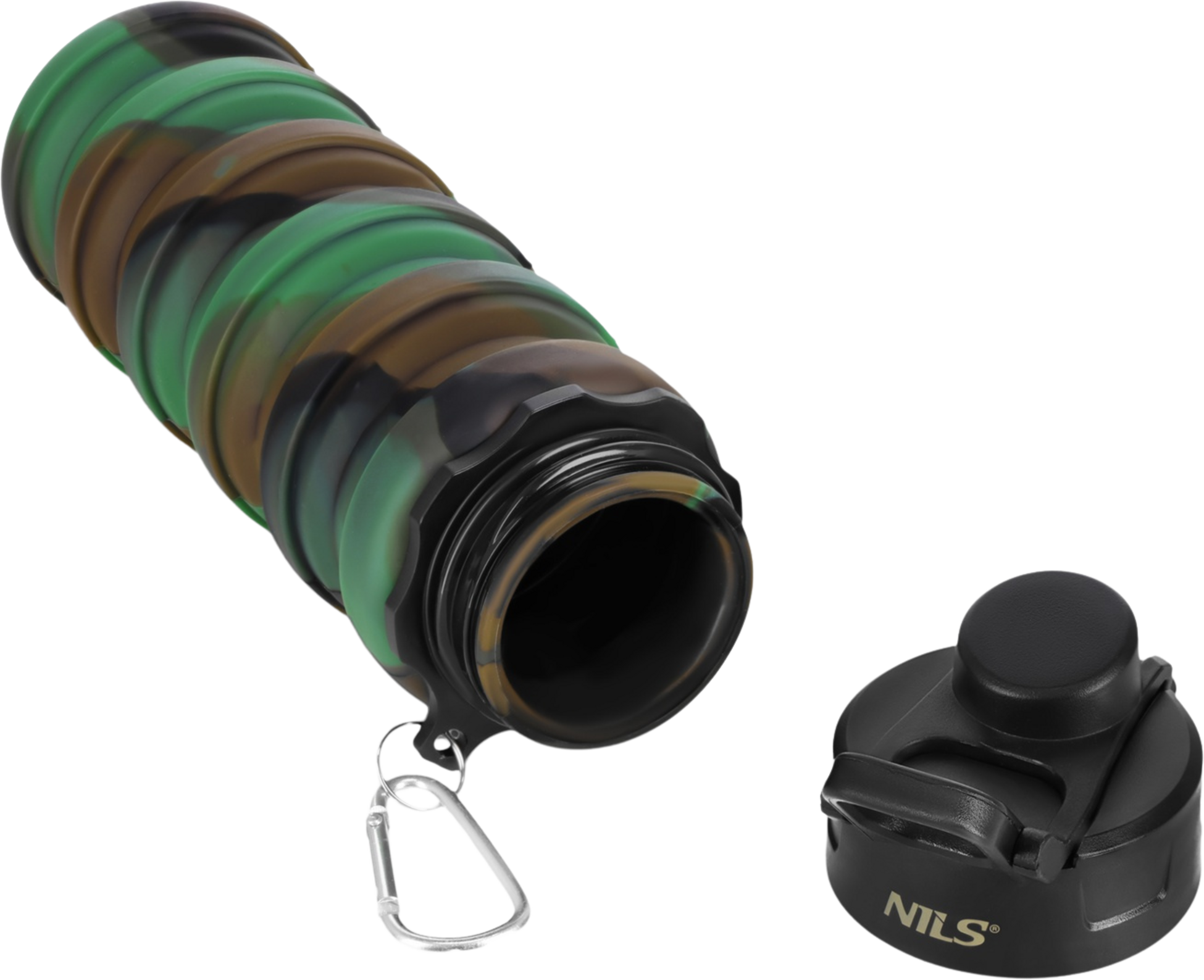 NORTHIX, Silicone Folding Water Bottle, 500ml, Green