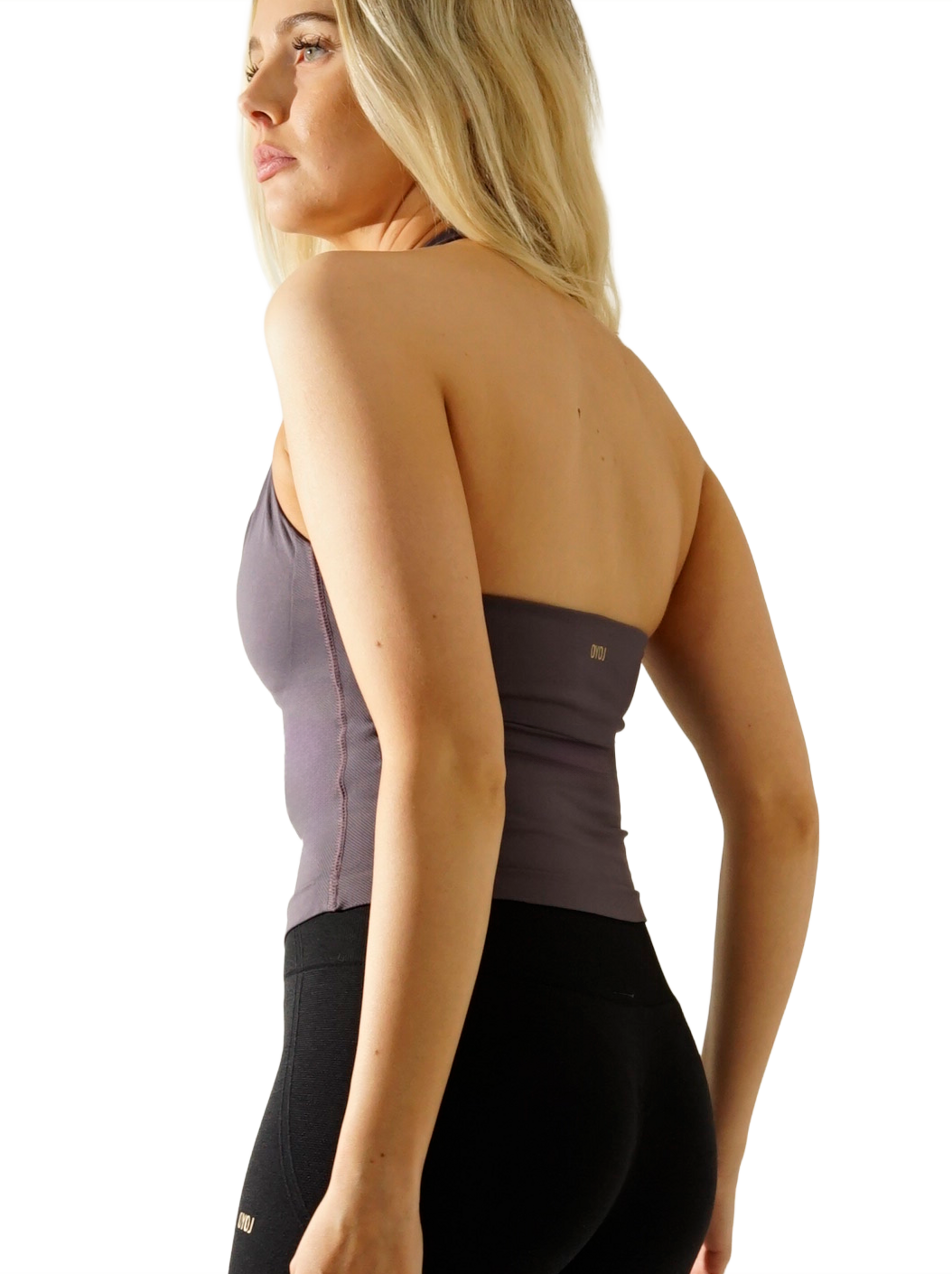 OYOJ, Silkshape Halterneck Top - Dark Violet