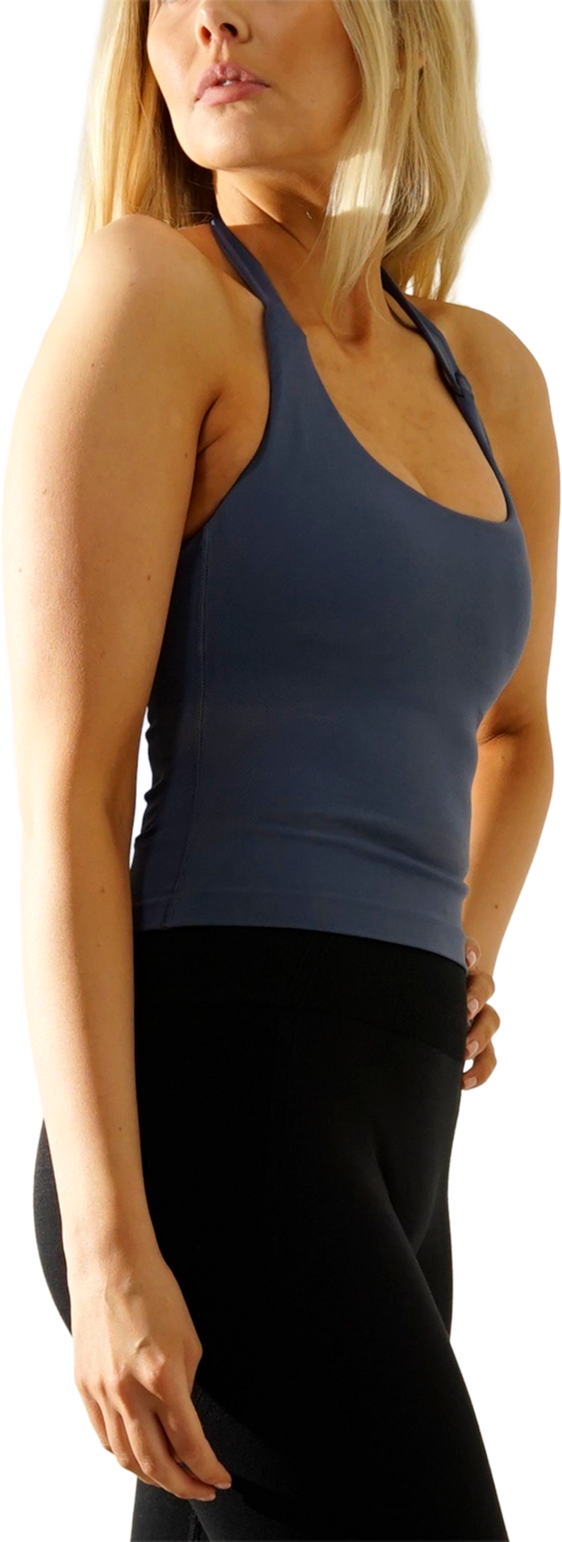 OYOJ, Silkshape Halterneck Top - Navy