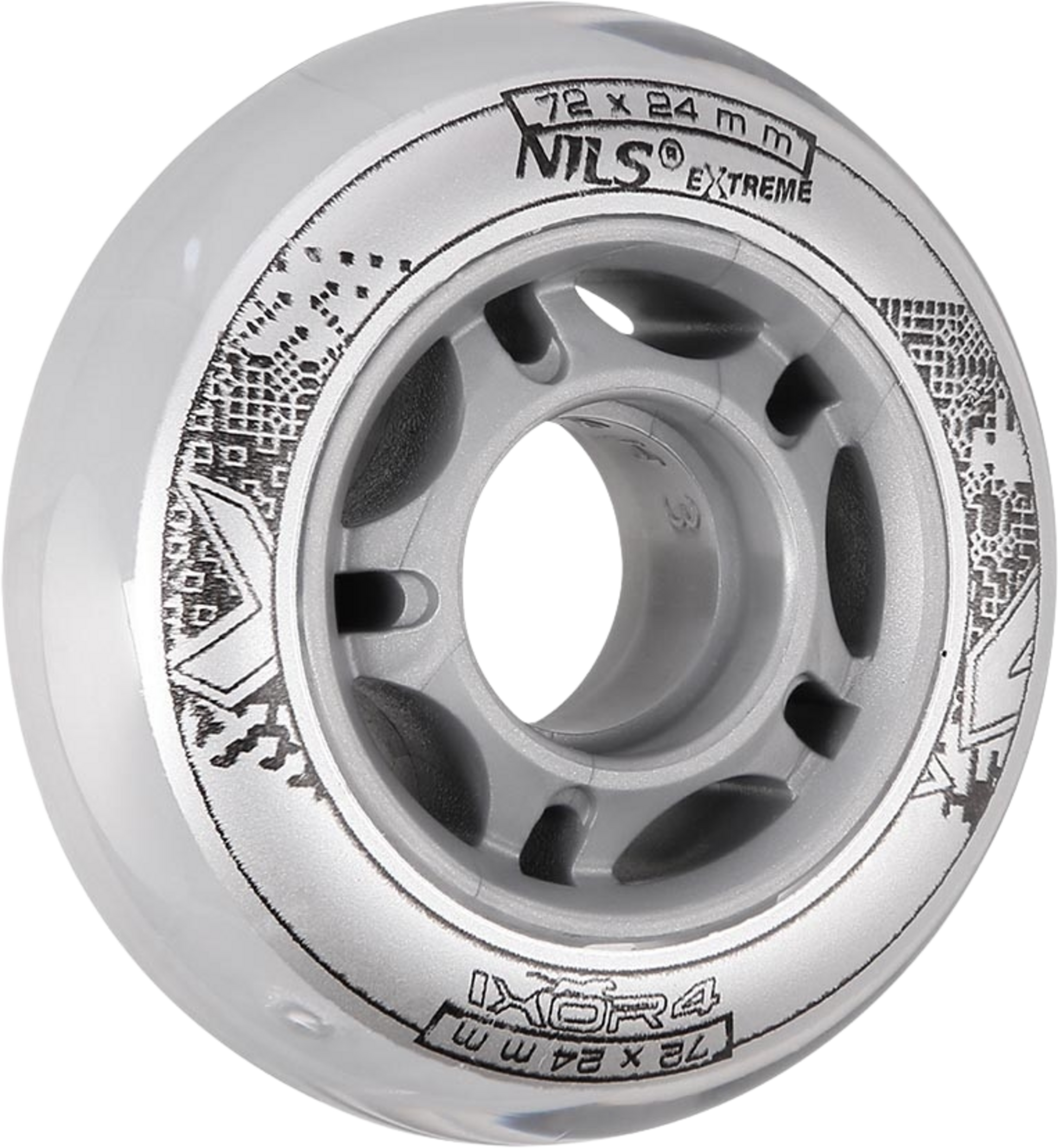 NORTHIX, Skateboard Wheels 72x24mm 82a Transparent (4 Pack)