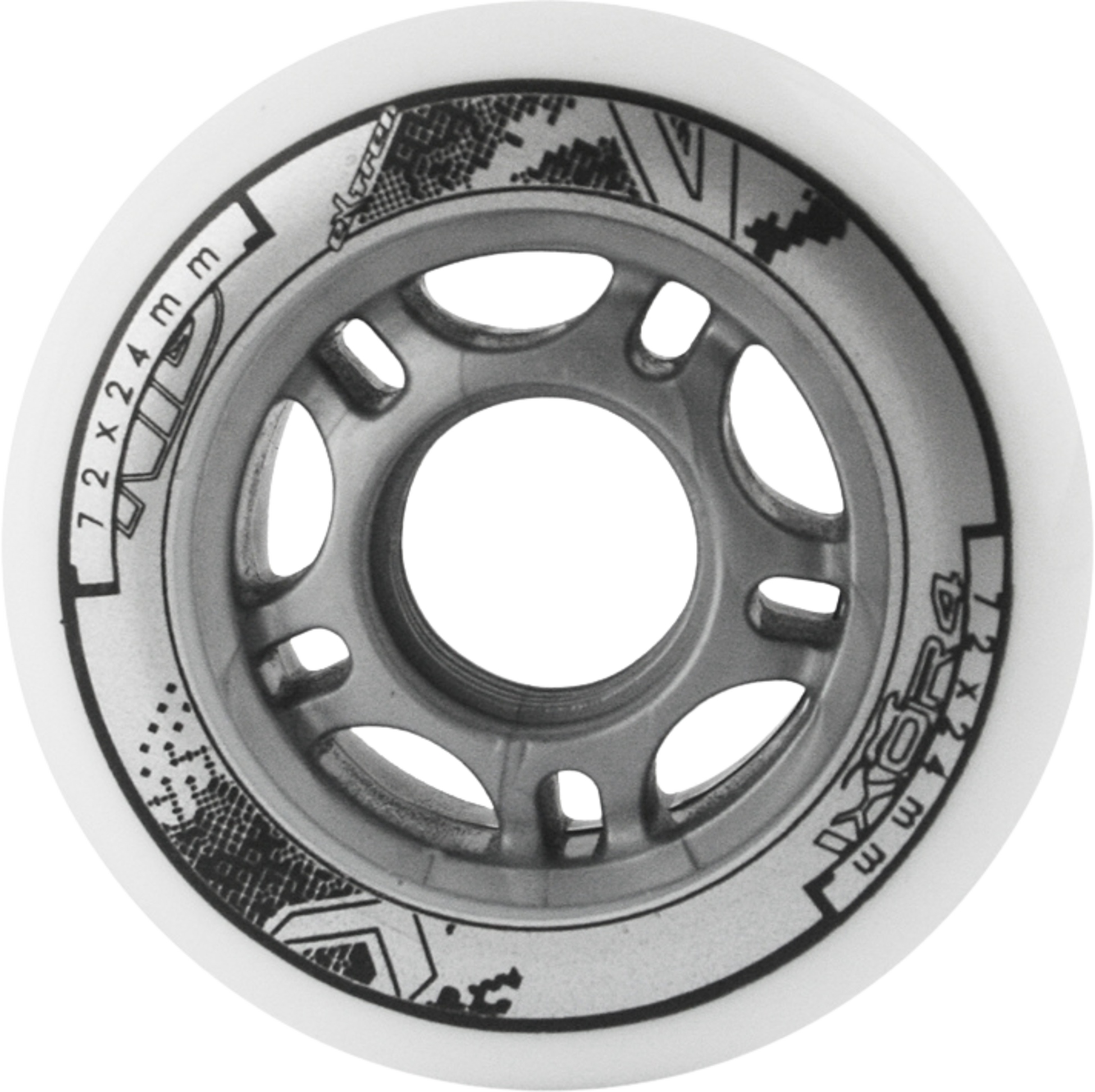 NORTHIX, Skateboard Wheels 72x24mm 82a White (set Of 4)