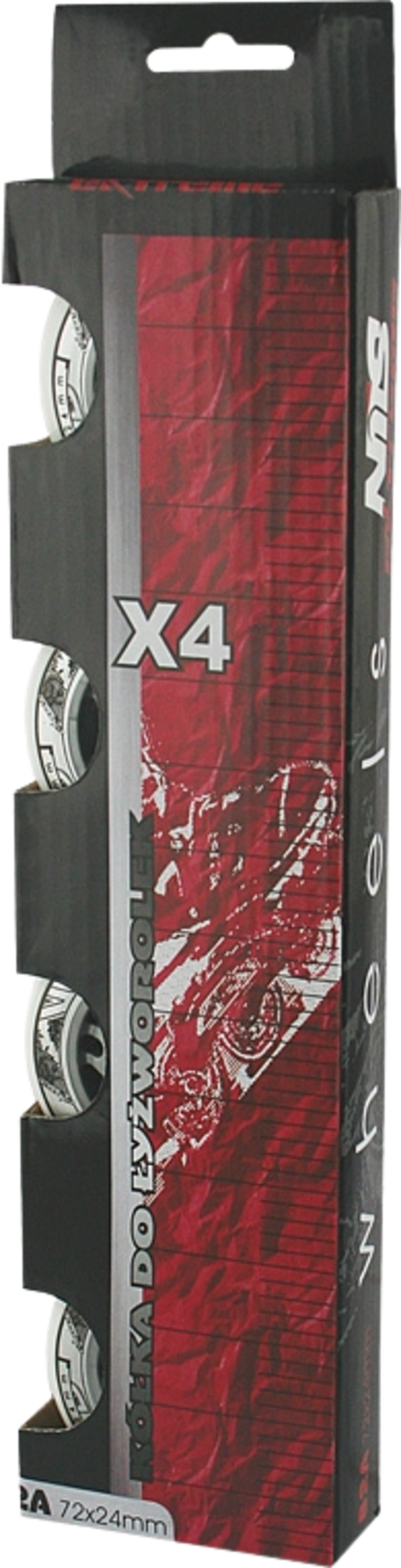 NORTHIX, Skateboard Wheels 72x24mm 82a White (set Of 4)