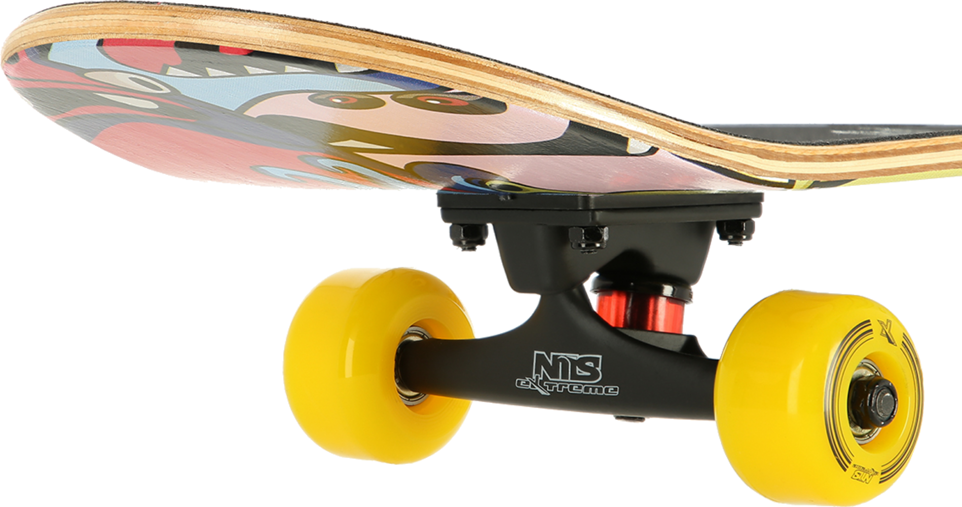 NORTHIX, Skateboard With Colorful Worms Design, Single Deck