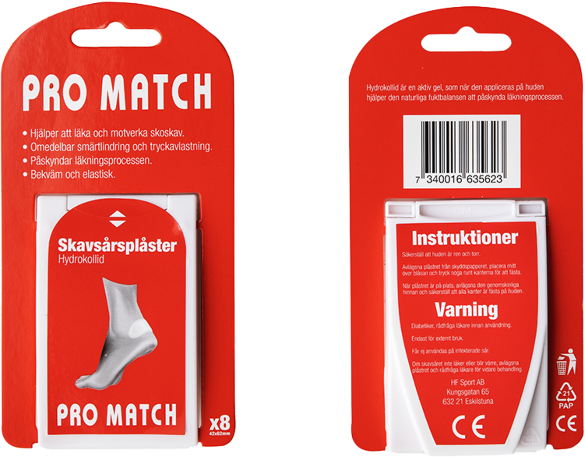 PRO MATCH, Skavsårsplåster