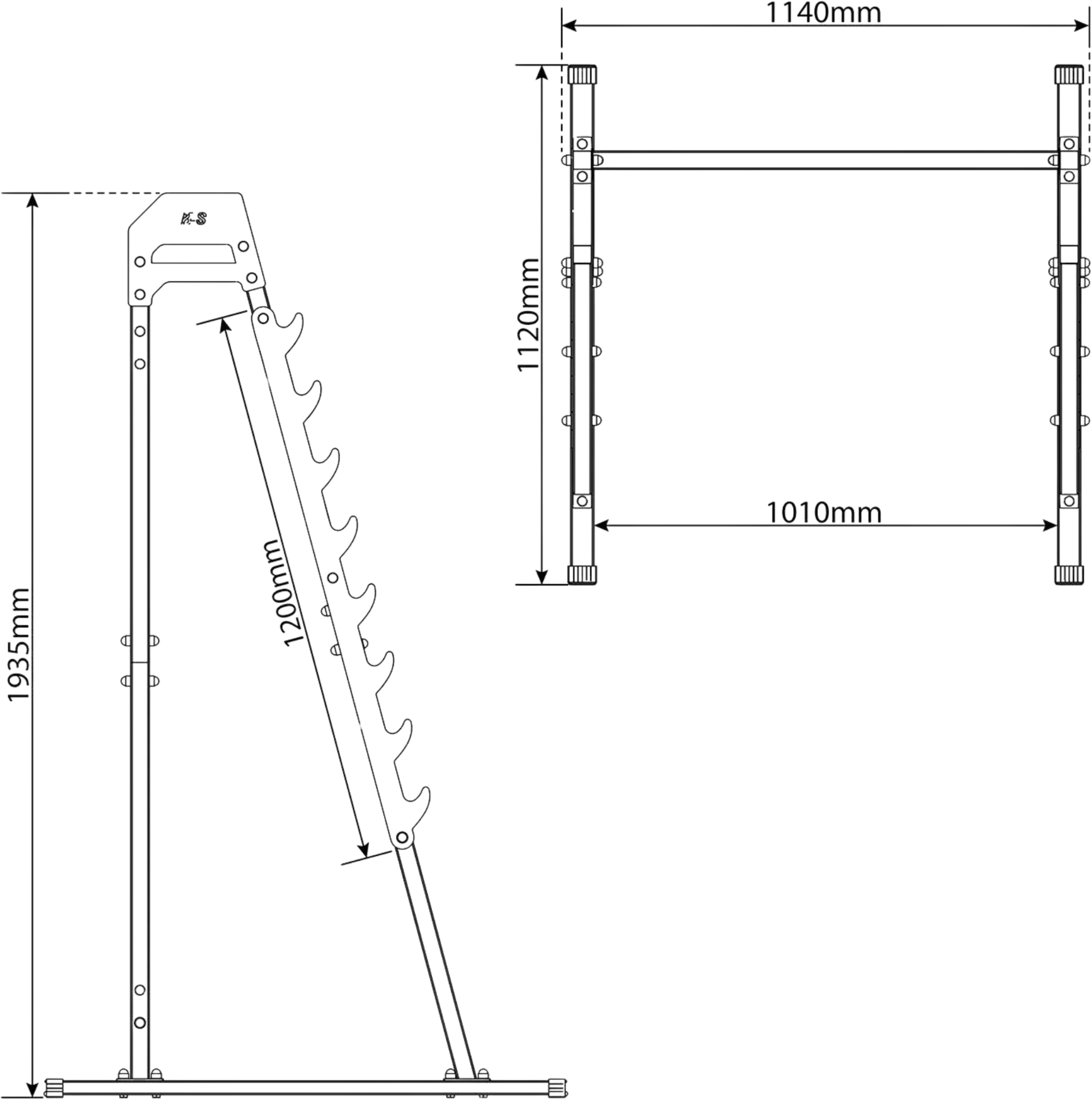 K-SPORT, Skivst&aring;ng - Flera Niv&aring;er Squat Rack