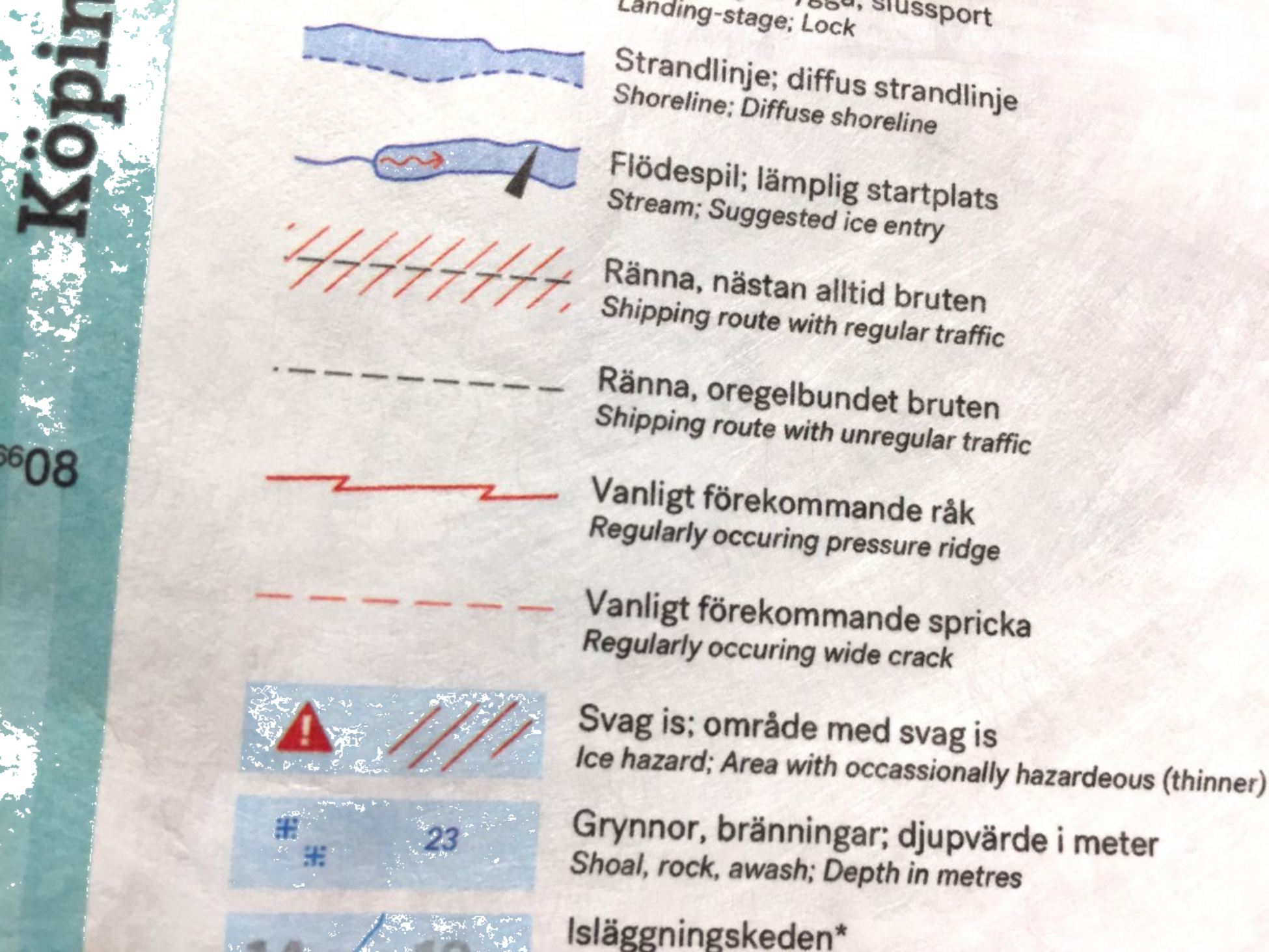 CALAZO, Skridskokarta M&auml;laren 1:50.000