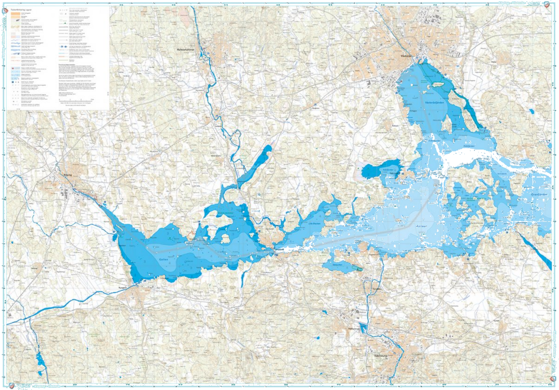 CALAZO, Skridskokarta M&auml;laren 1:50.000