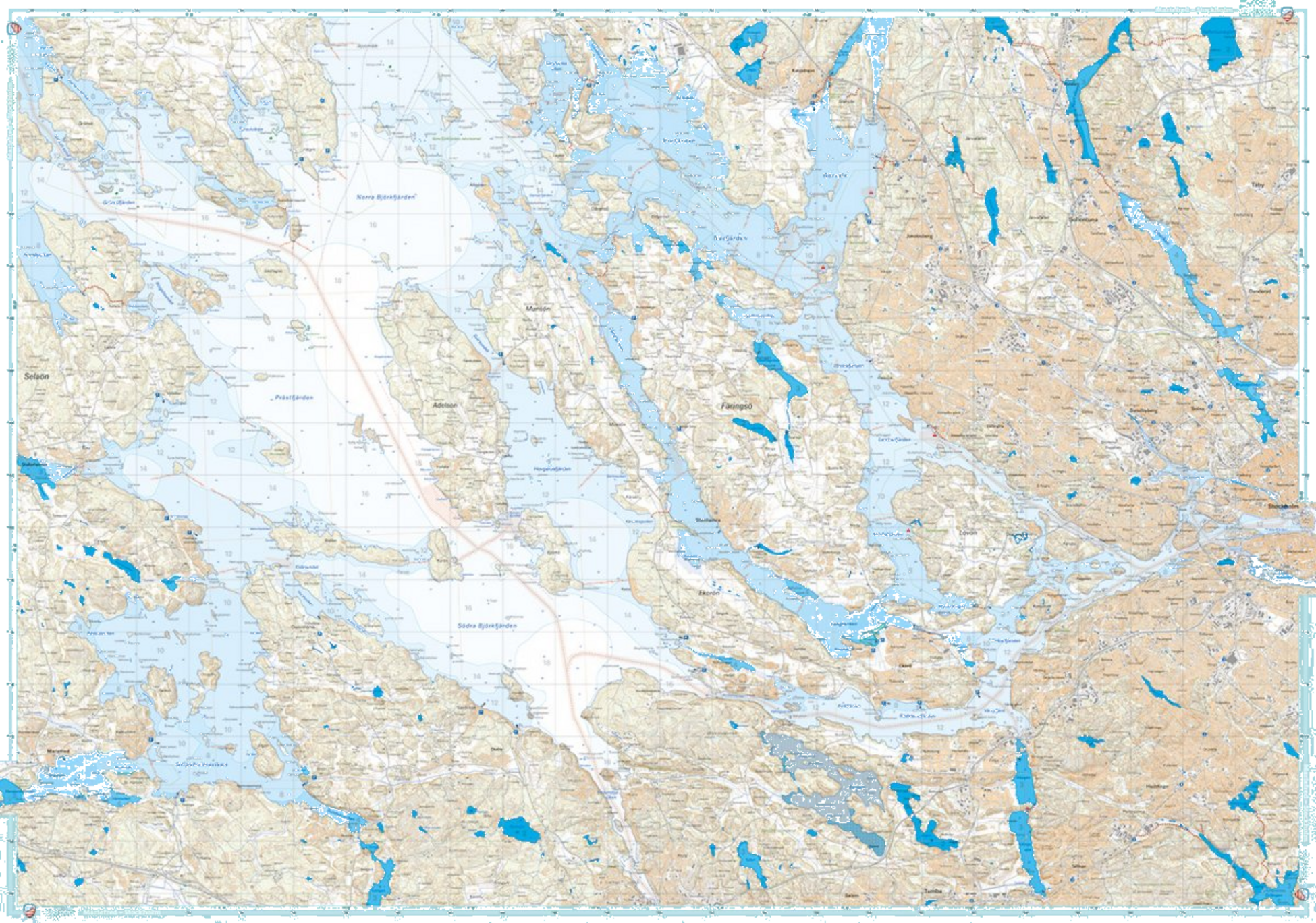 CALAZO, Skridskokarta M&auml;laren 1:50.000