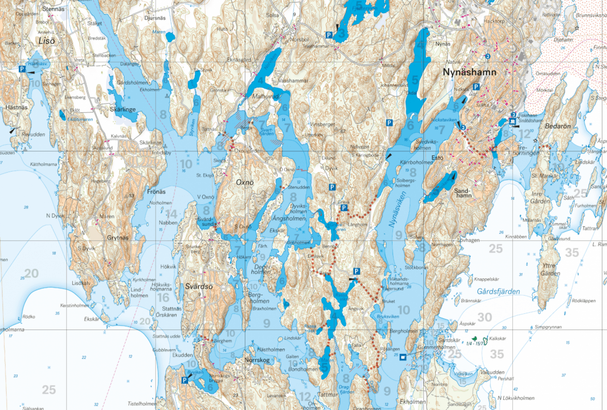 CALAZO, Skridskokarta Sörmlands Skärgård 1:50.000