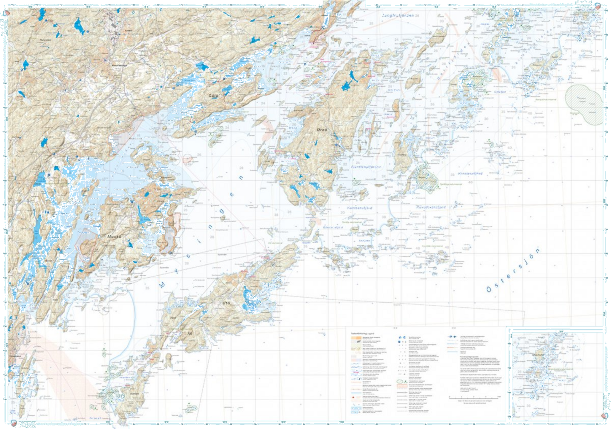 CALAZO, Skridskokarta Stockholms Skärgård - Södra 1:50.000