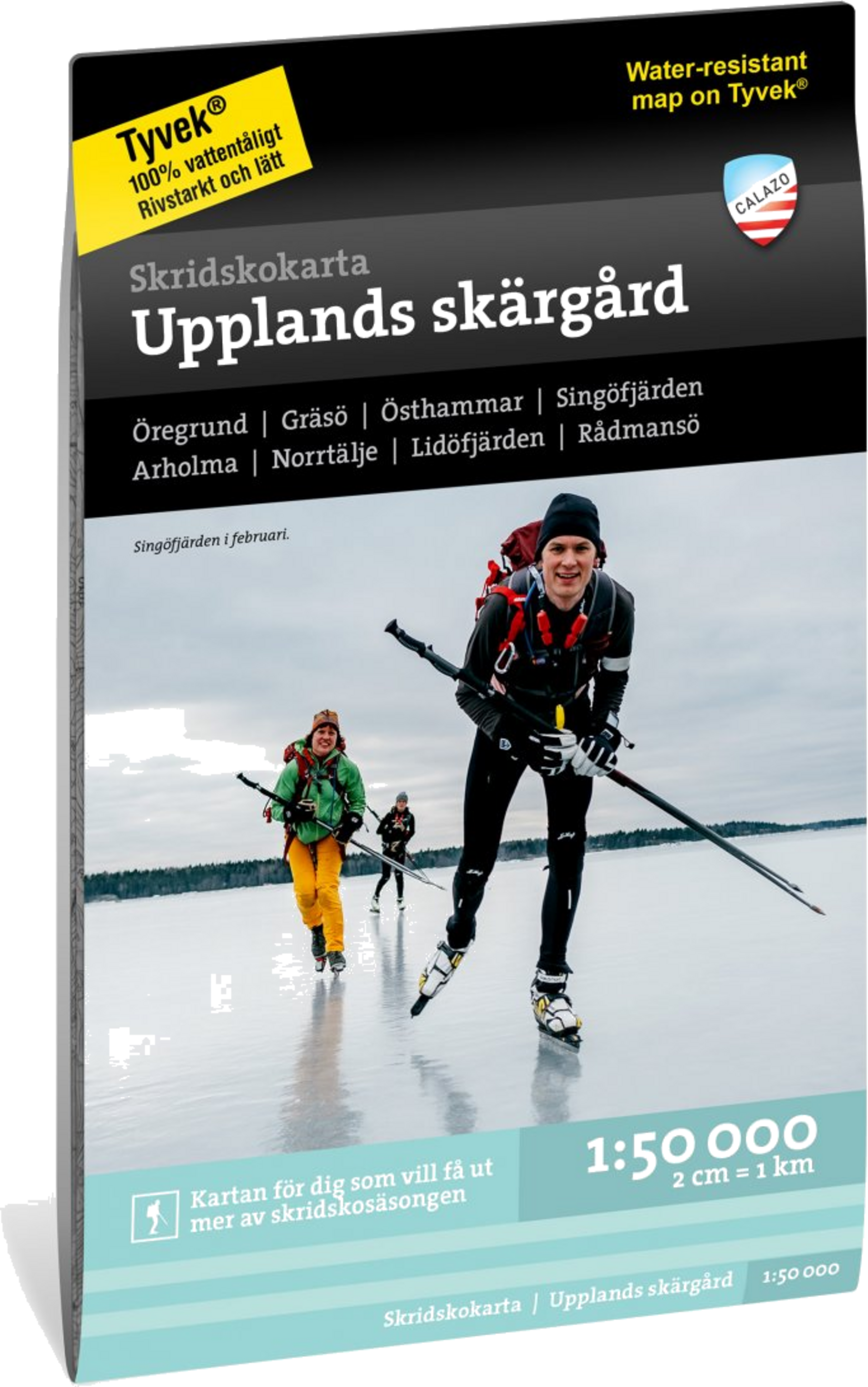 CALAZO, Skridskokarta Upplands Sk&auml;rg&aring;rd 1:50.000