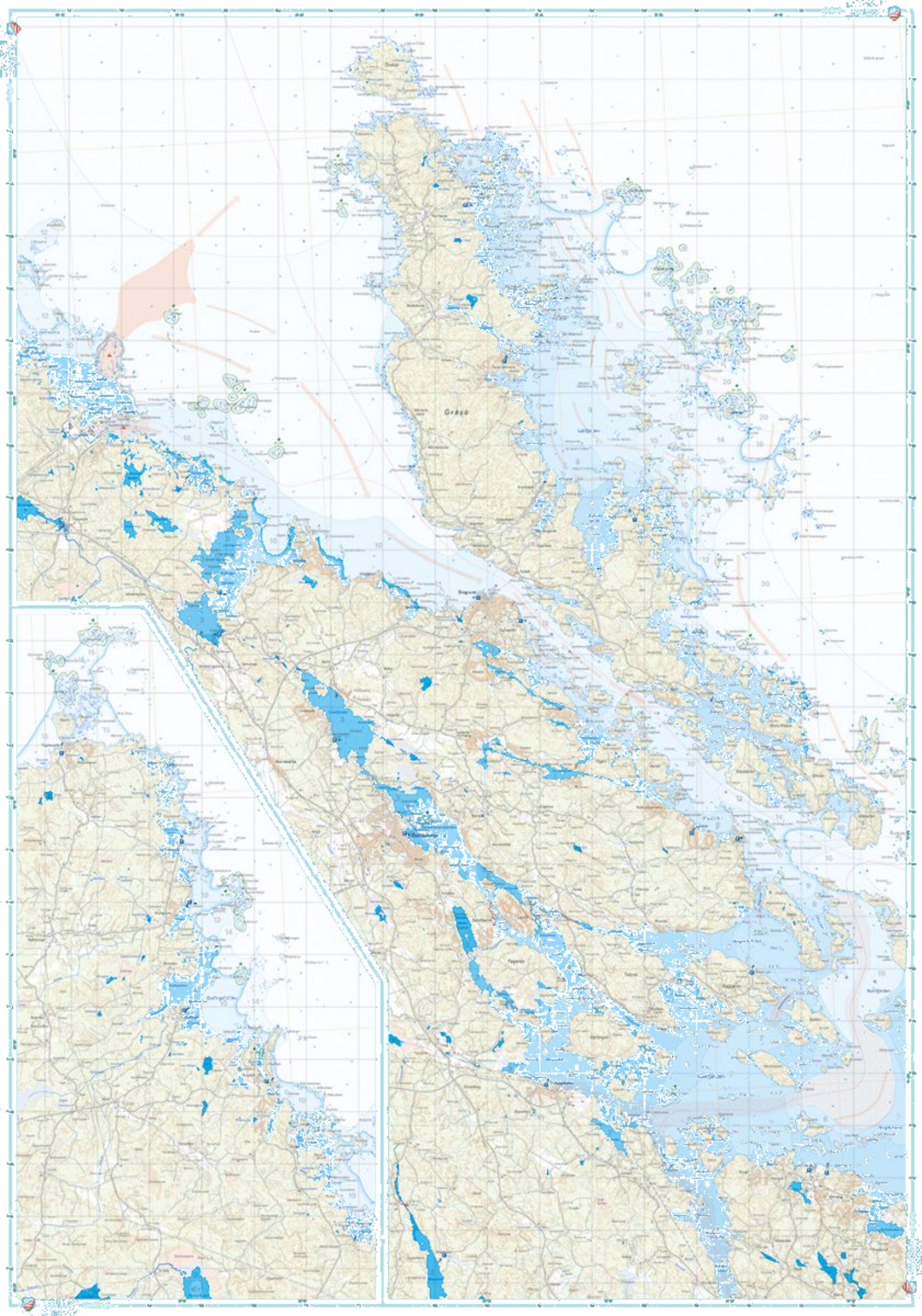 CALAZO, Skridskokarta Upplands Sk&auml;rg&aring;rd 1:50.000