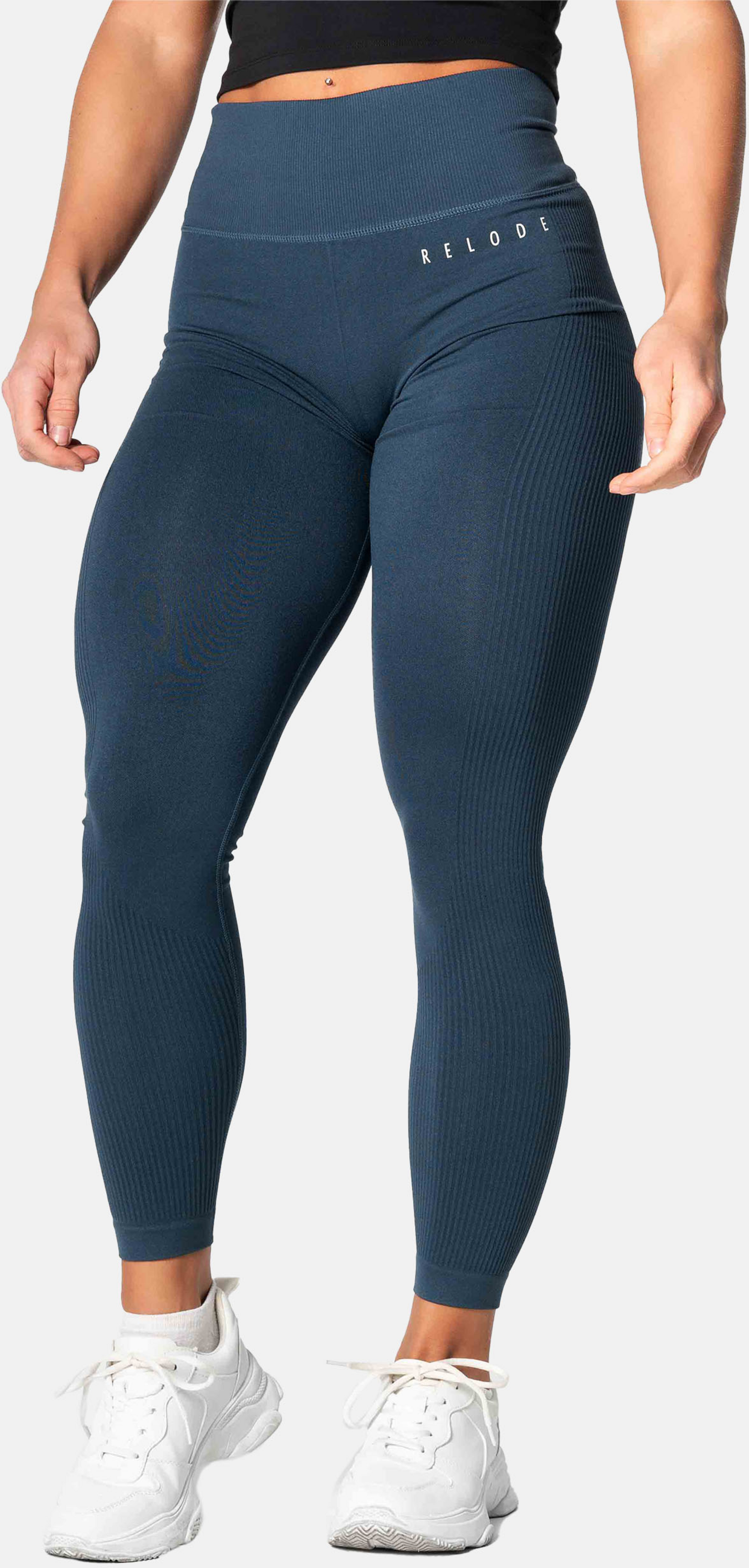 RELODE, Slipstream Seamless Tights - Petrolblå