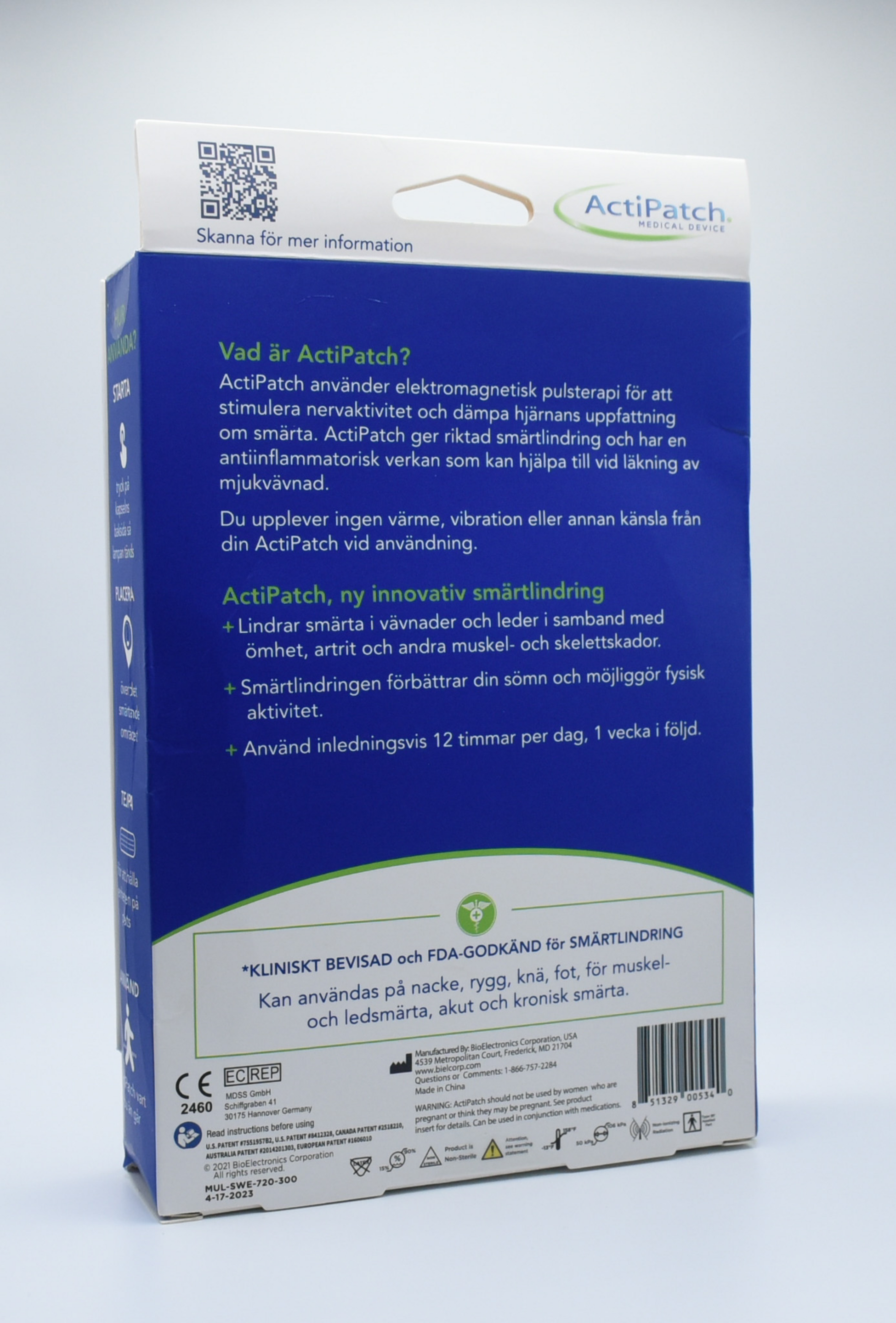 ACTIPATCH, Actipatch Muskel- Och Ledsm&auml;rta