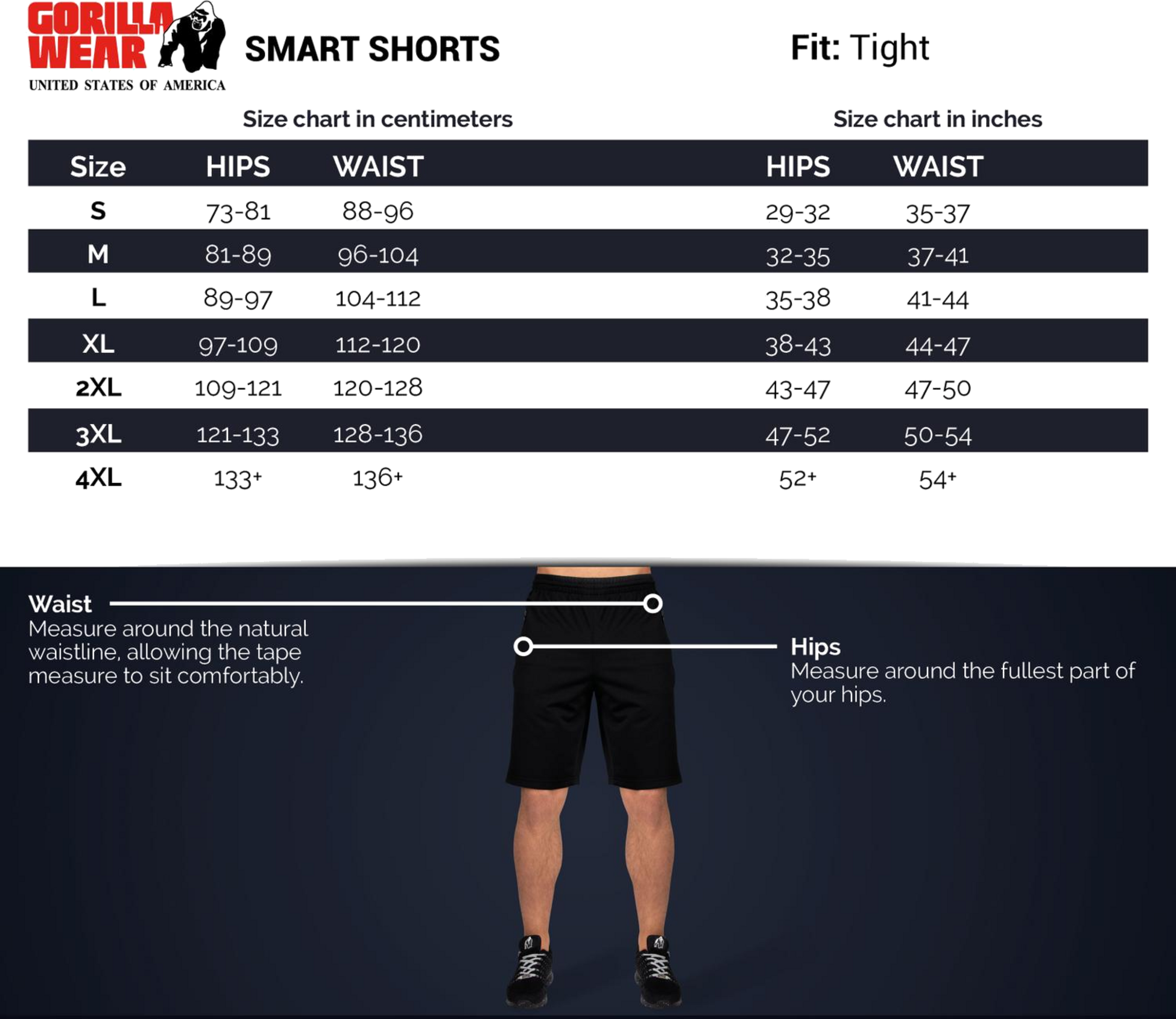 GORILLA WEAR, Smart Shorts