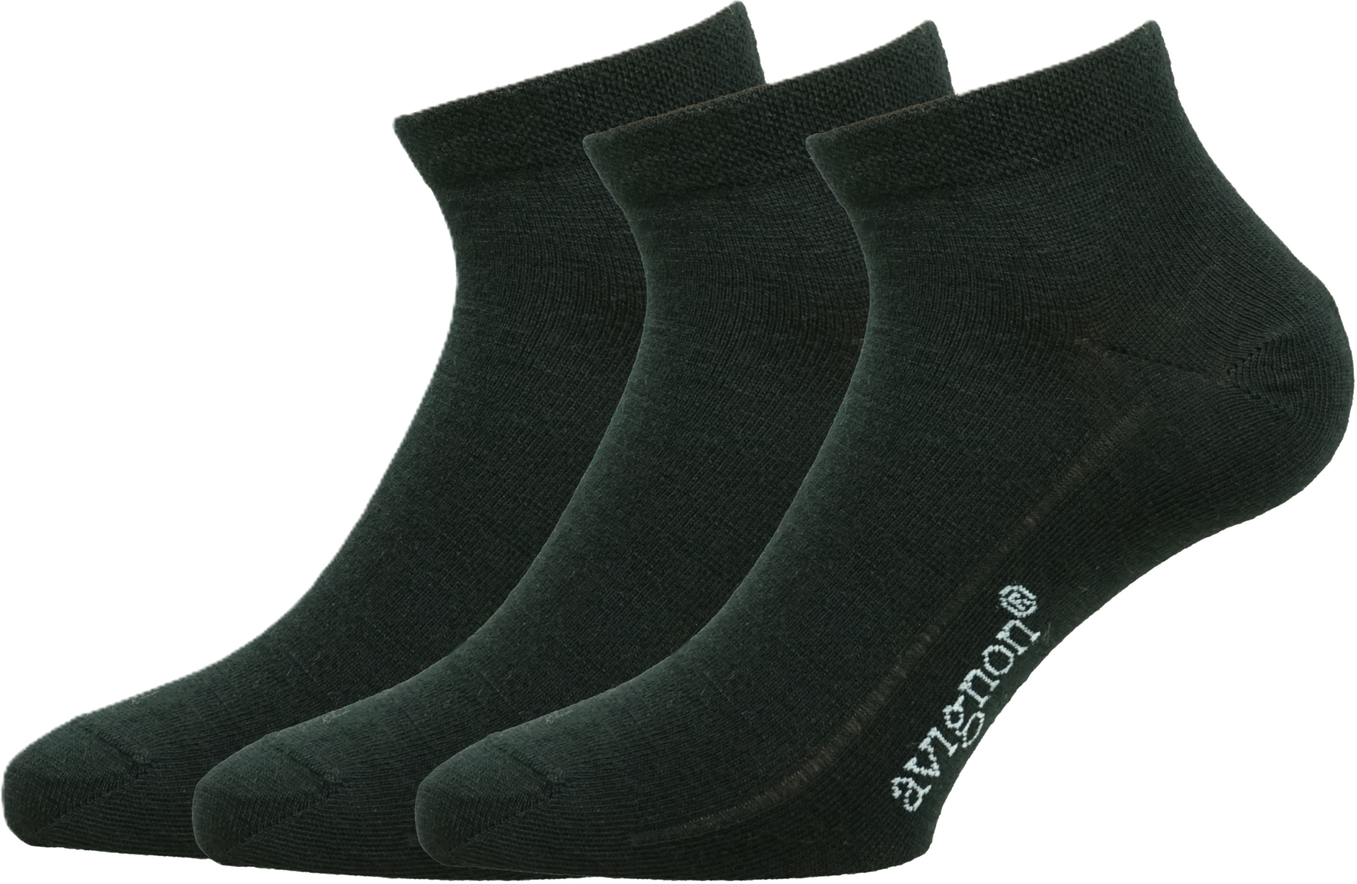 AVIGNON, Sneaker Ull 3-pack L&aring;g Svart