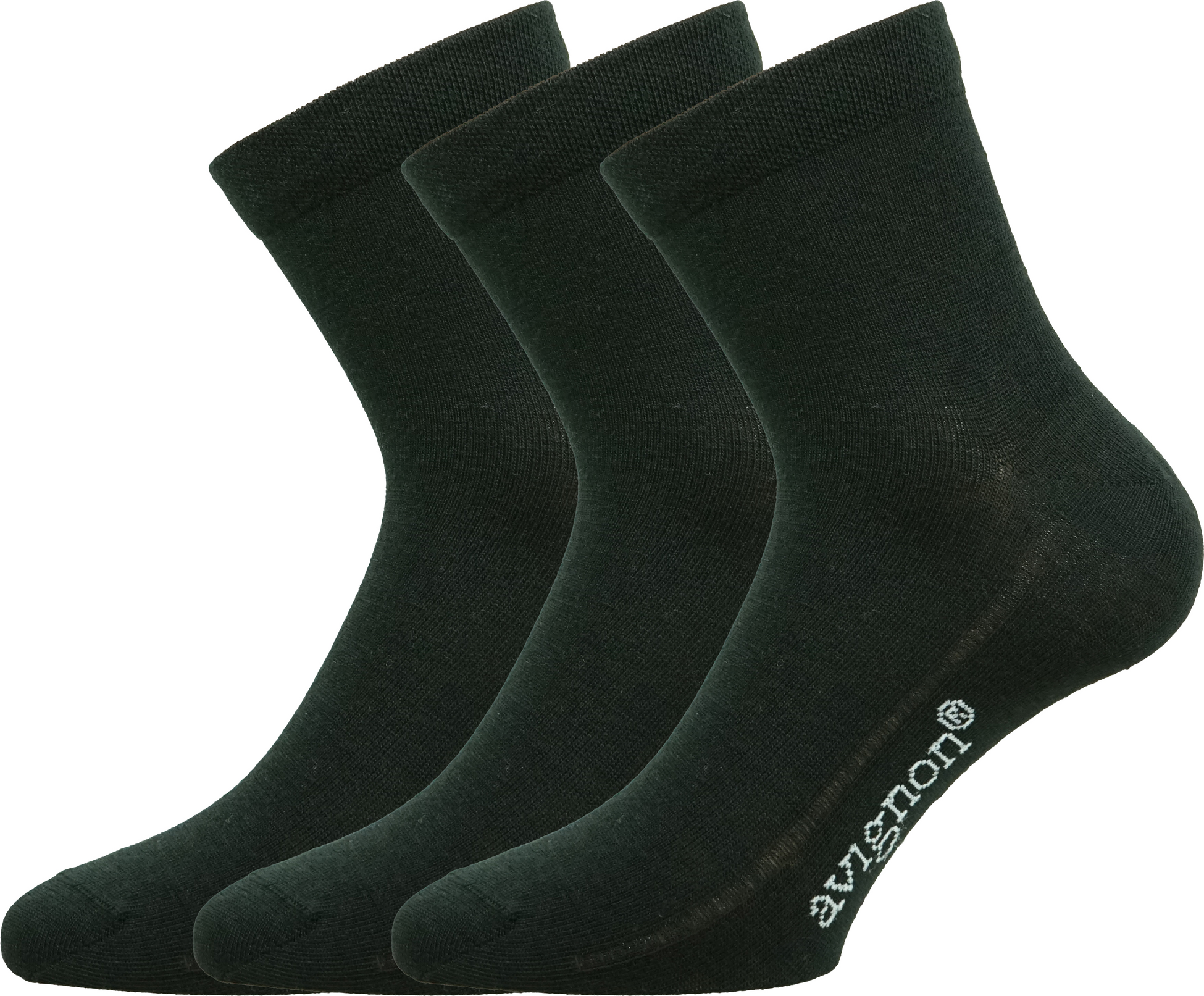 AVIGNON, Sneaker Ull H&ouml;g Svart 3-pack