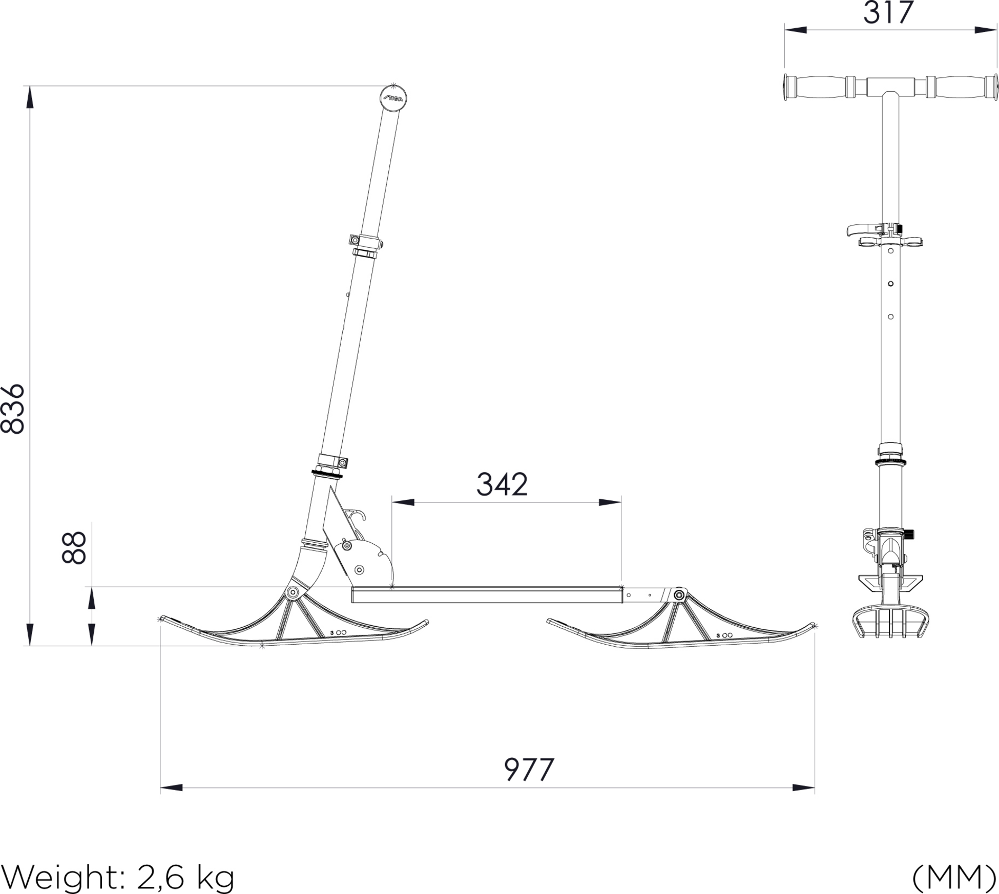 STIGA, Snow Kick Black/blue