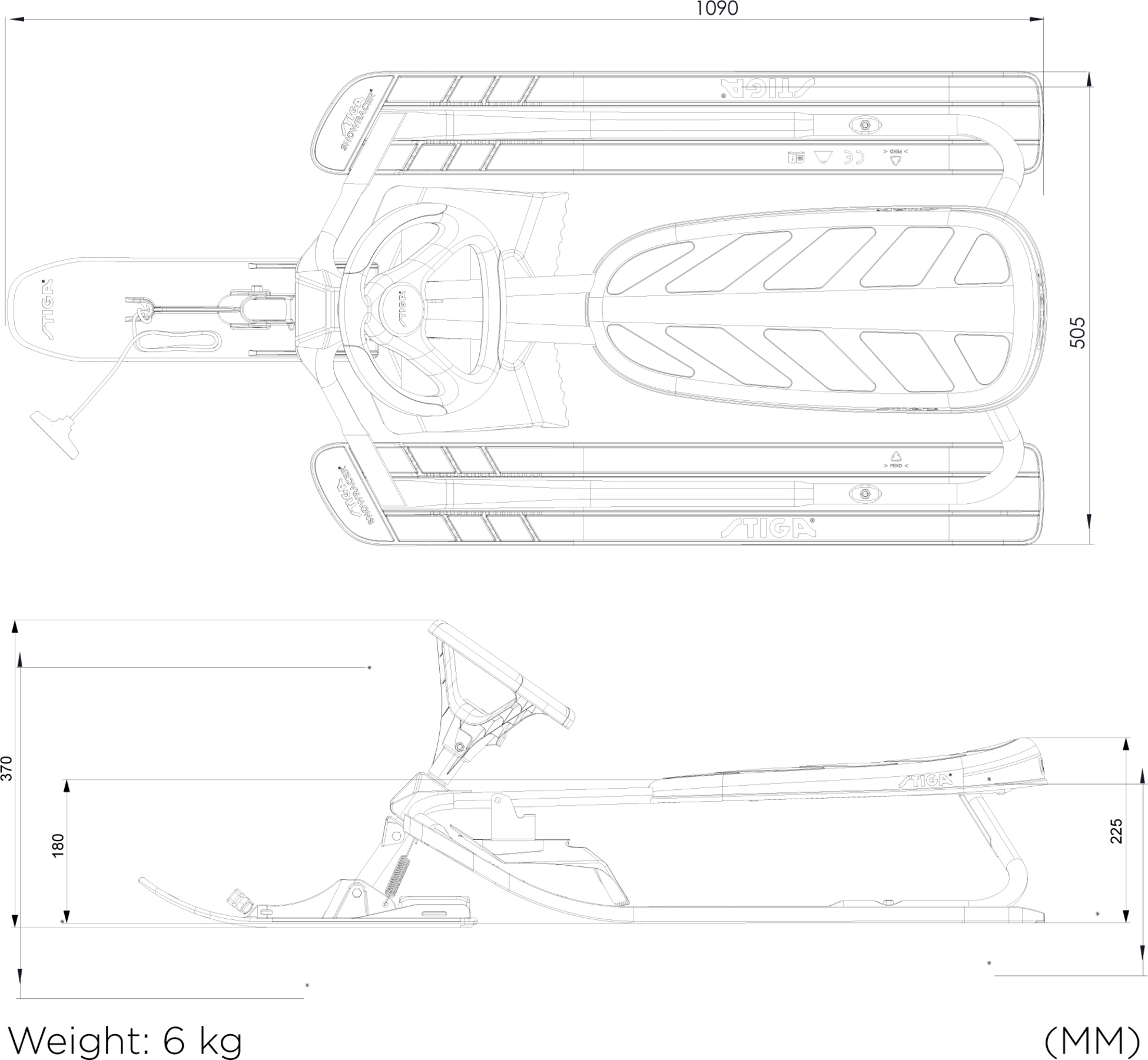 STIGA, Snowracer Iconic Graphite Grey/green