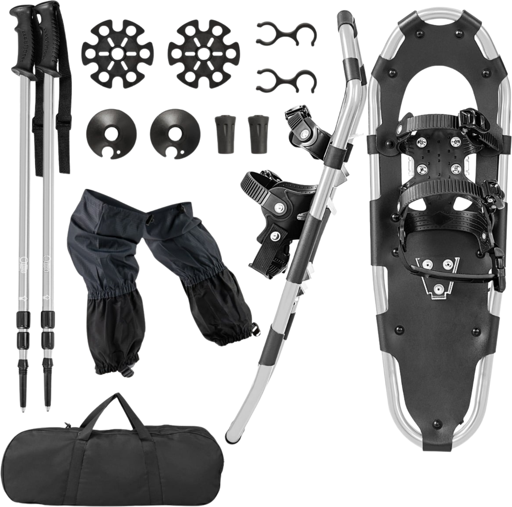 NORTHIX, Snowshoes Set With Adjustable Poles, 78 Cm, Silver