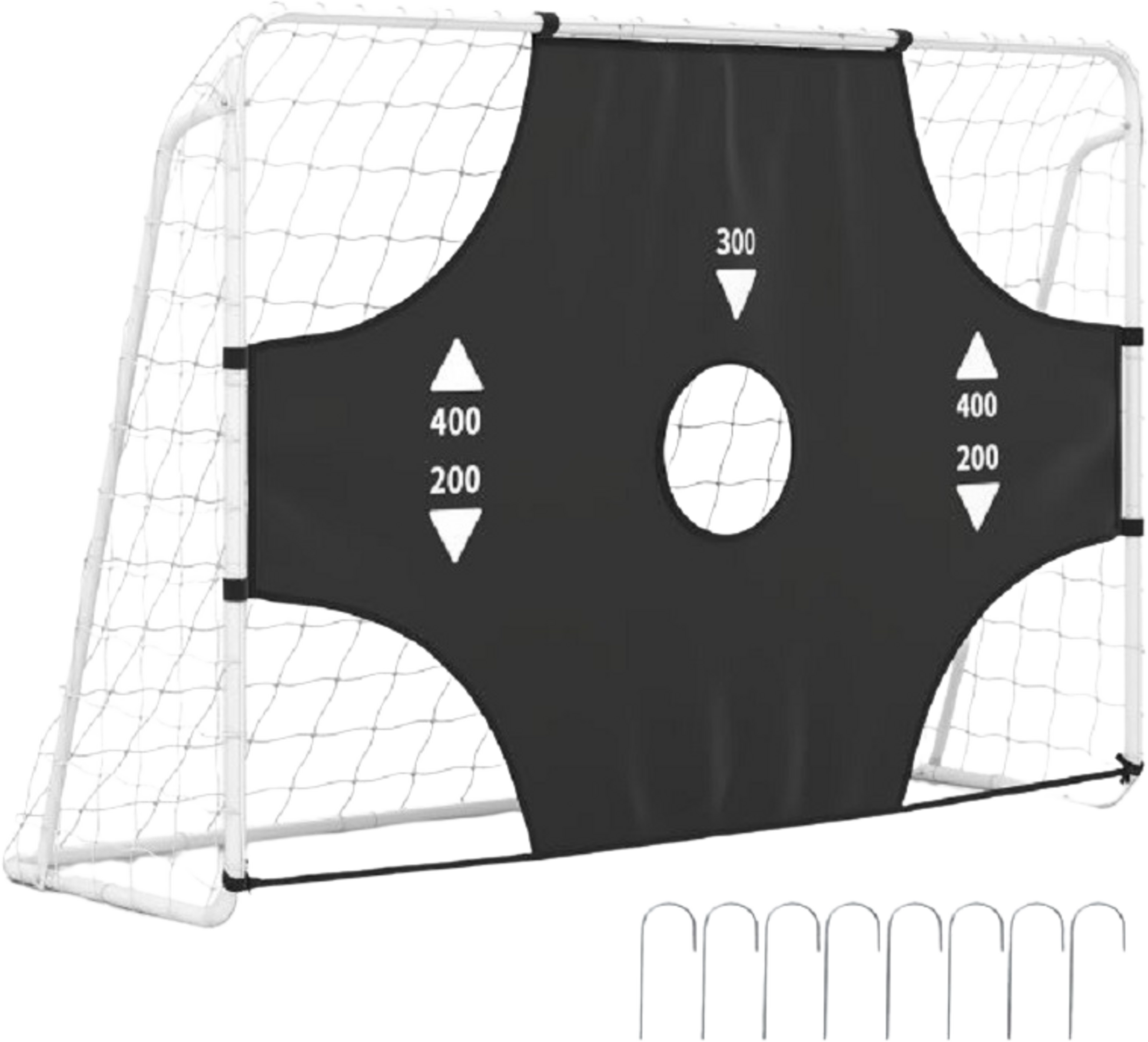 NORTHIX, Soccer Goal With 5-hole Target Wall, 215&times;152 Cm