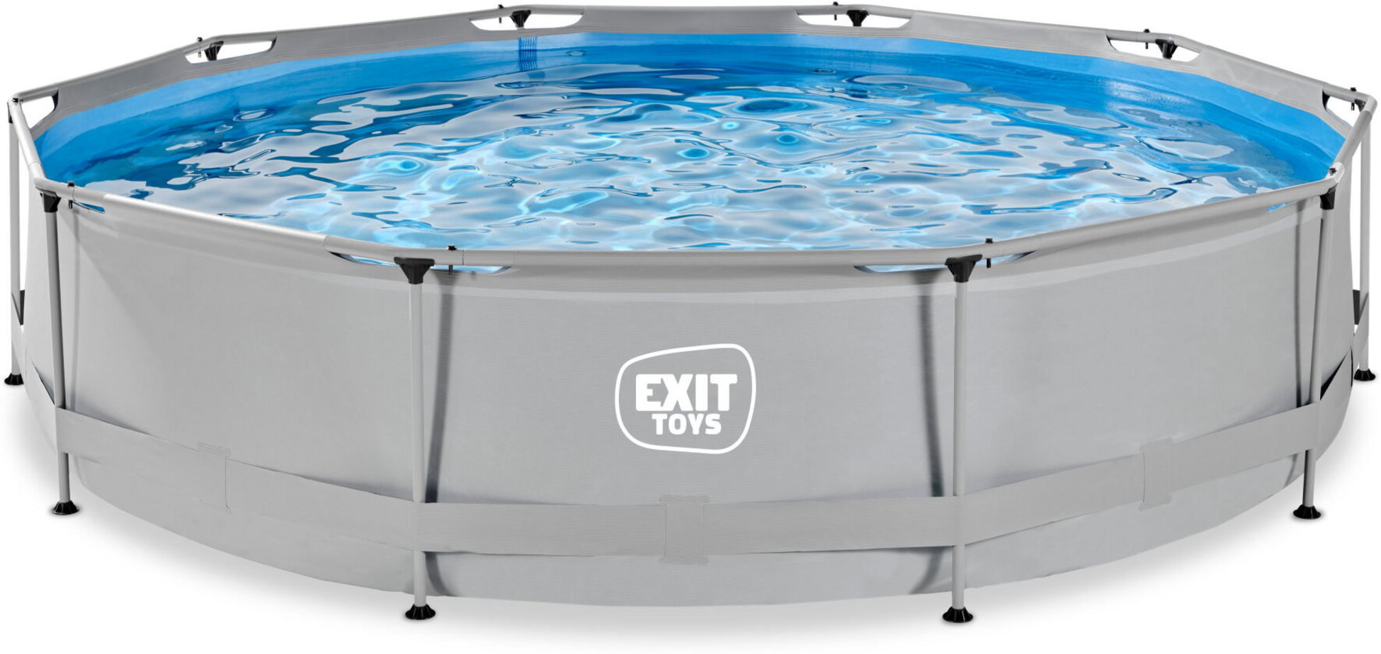 EXIT, Soft Grey Pool &Oslash;360x76cm Med Filterpump - Gr&aring;