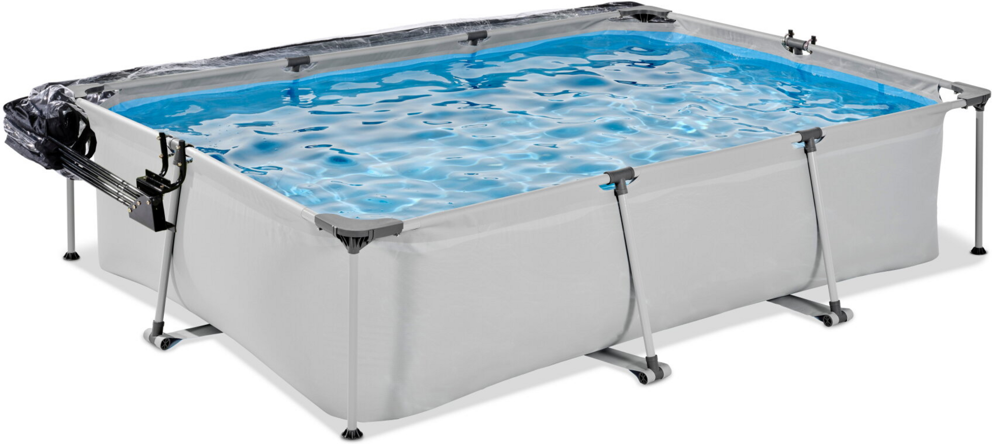 EXIT, Soft Grey Pool 300x200x65cm Med Filterpump Och Tak - Gr&aring;