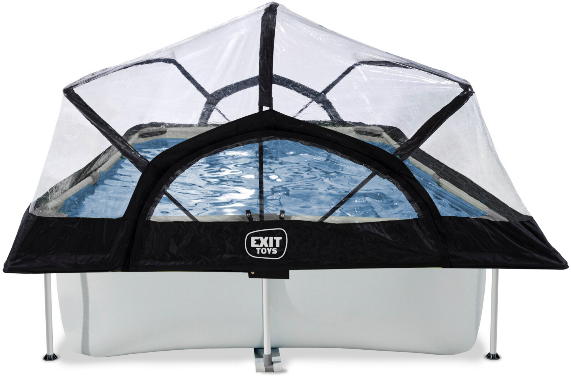 EXIT, Soft Grey Pool 300x200x65cm Med Filterpump Och Tak - Gr&aring;