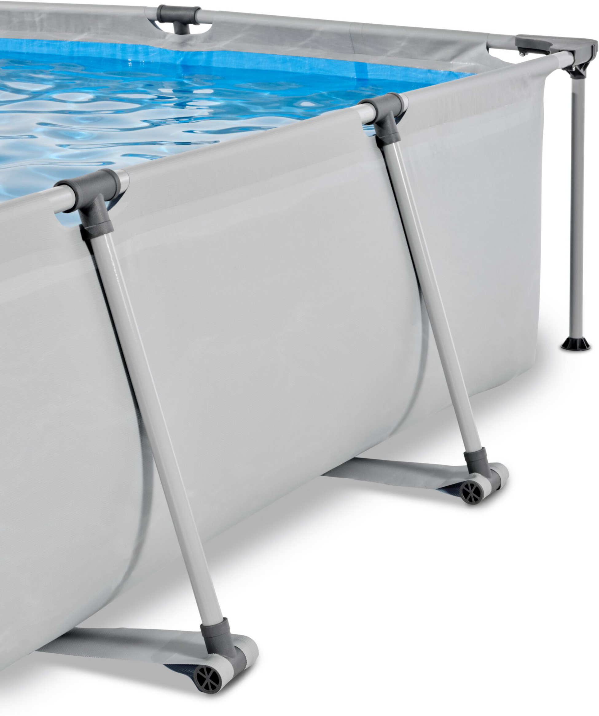 EXIT, Soft Grey Pool 300x200x65cm Med Filterpump Och Tak - Gr&aring;