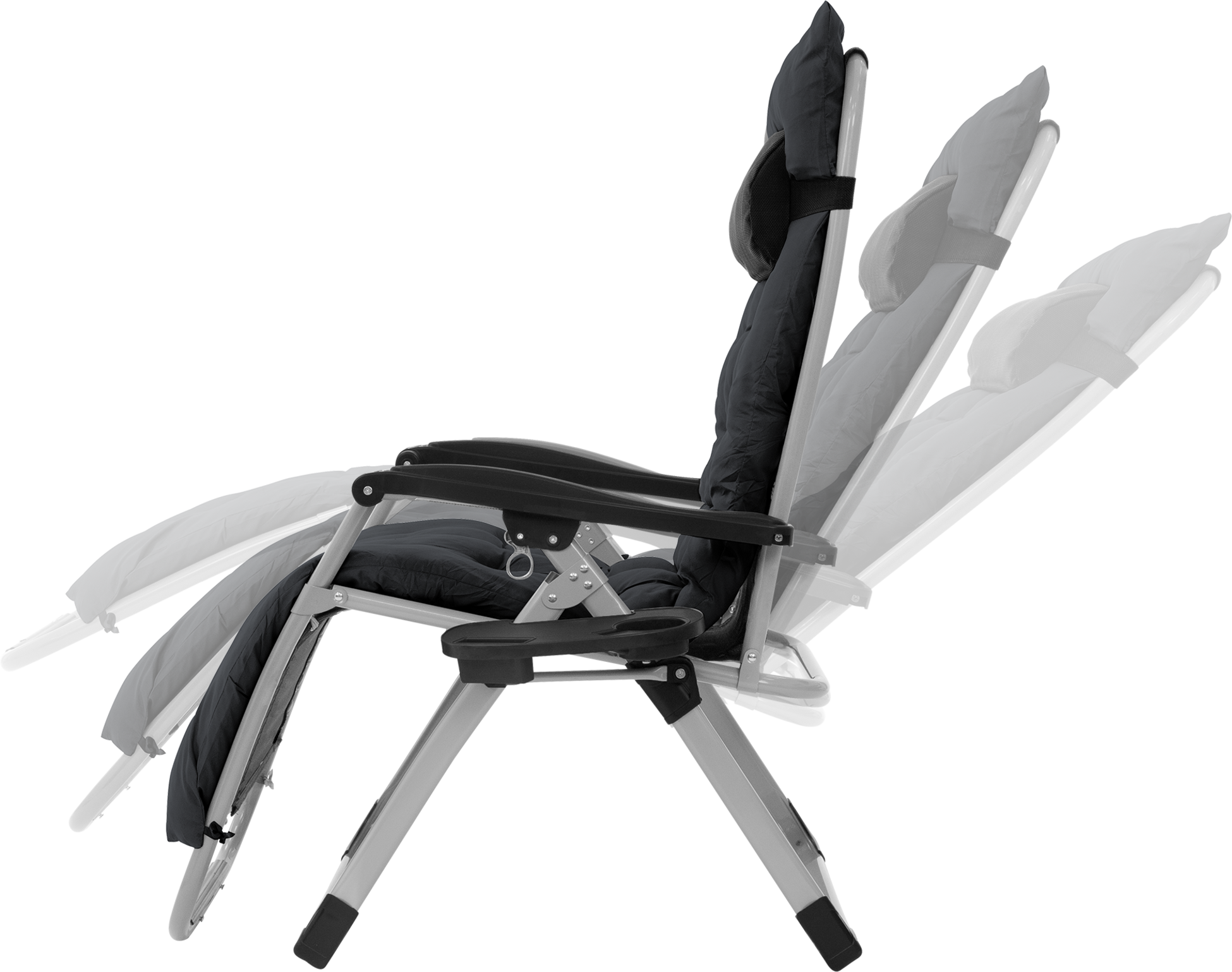 HAUKI, Solstol Upp Till 120 Kg Hopfällbar Med Dyna Och Nackkudde