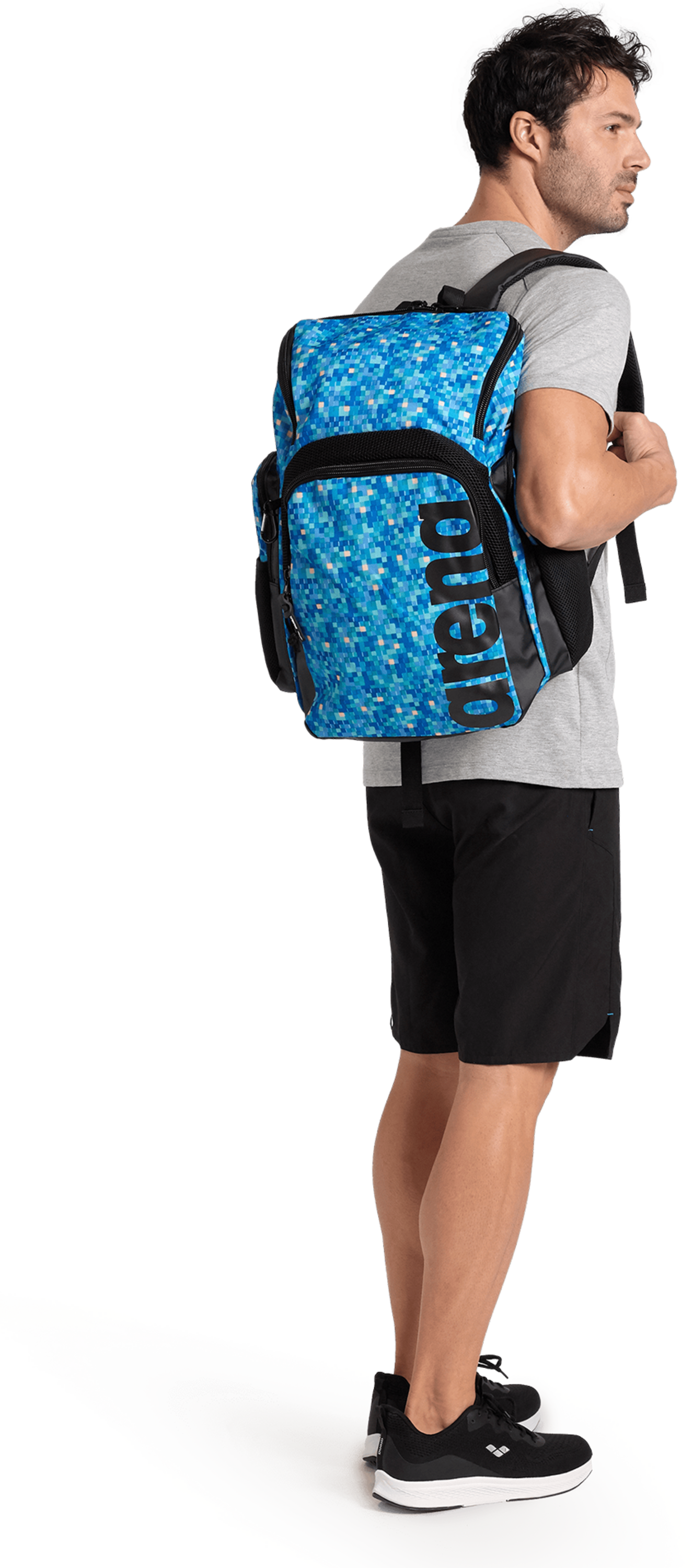 ARENA, Spiky III Backpack 35 Allover Pooltiles