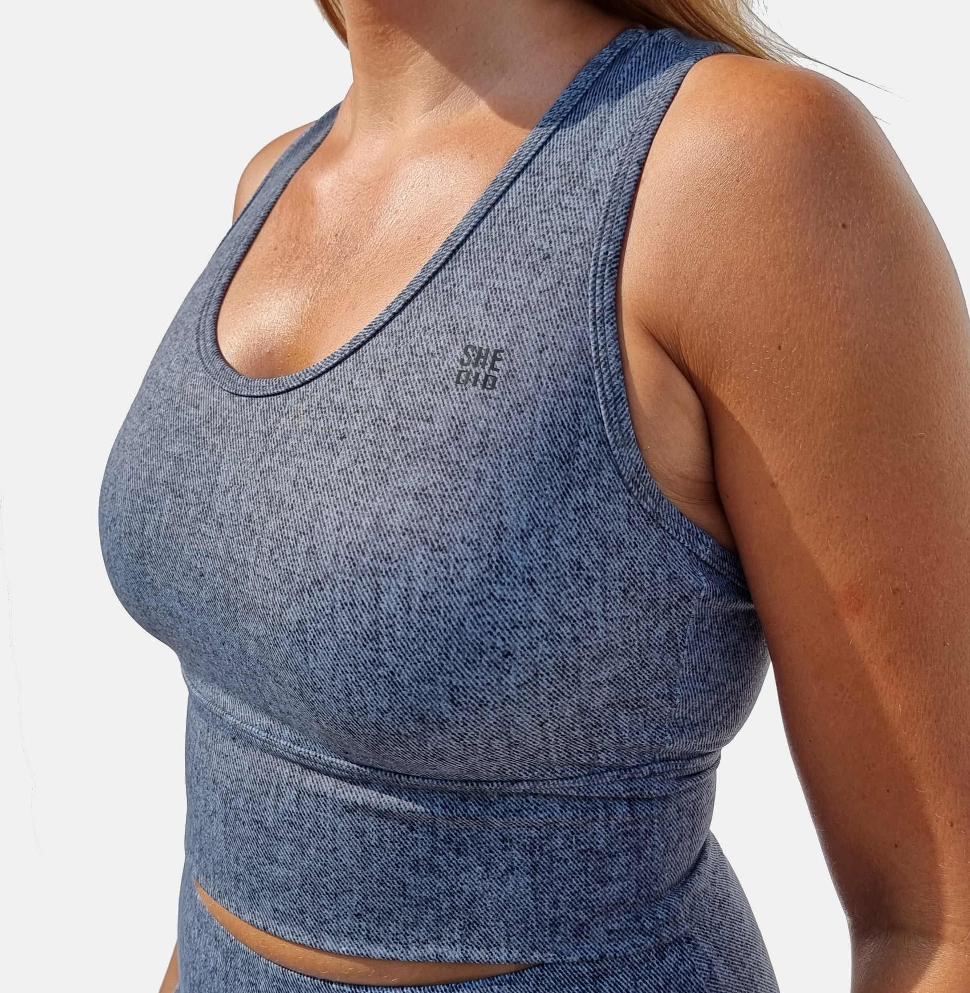 SHE DID, Sport-bh Grå Jeans