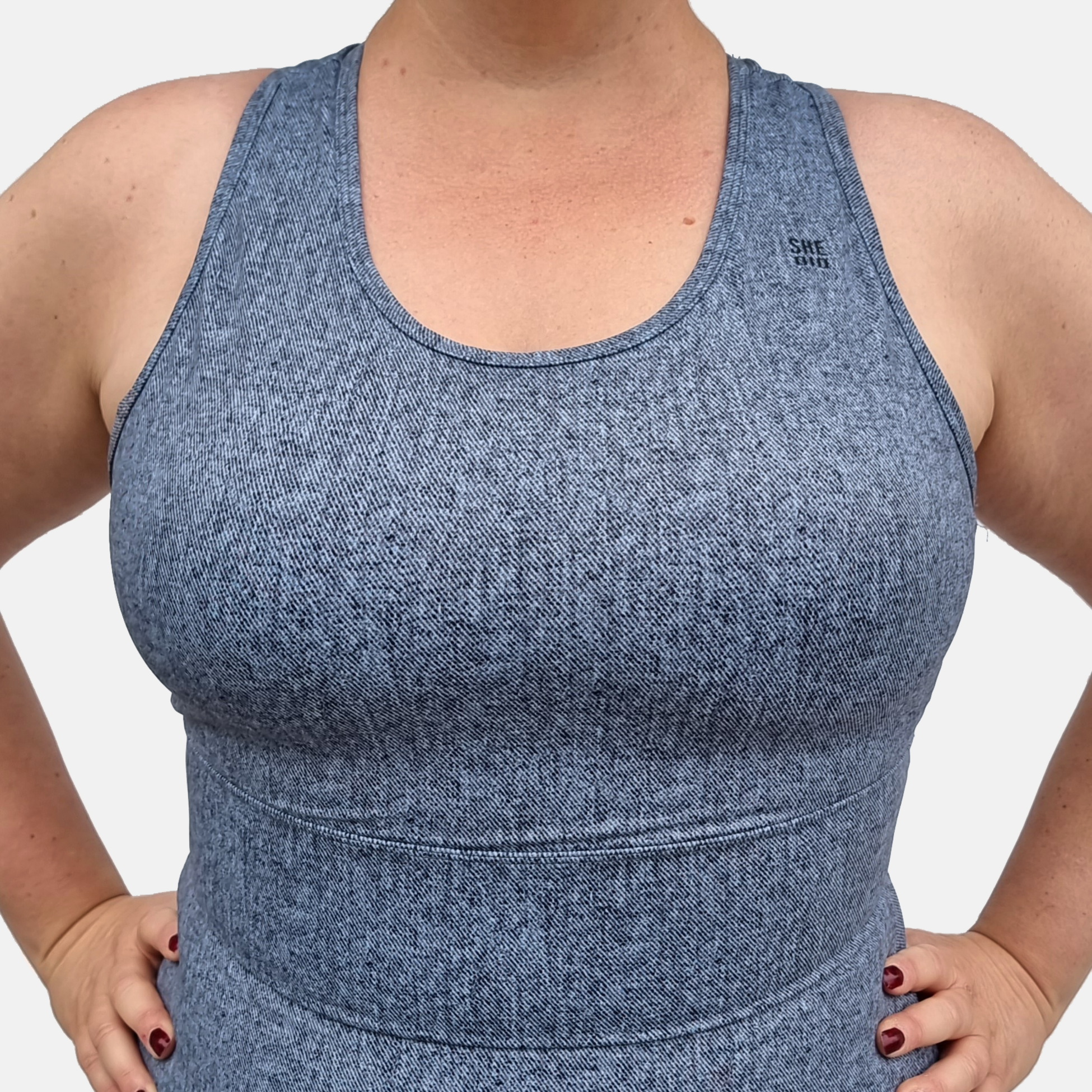 SHE DID, Sport-bh Grå Jeans