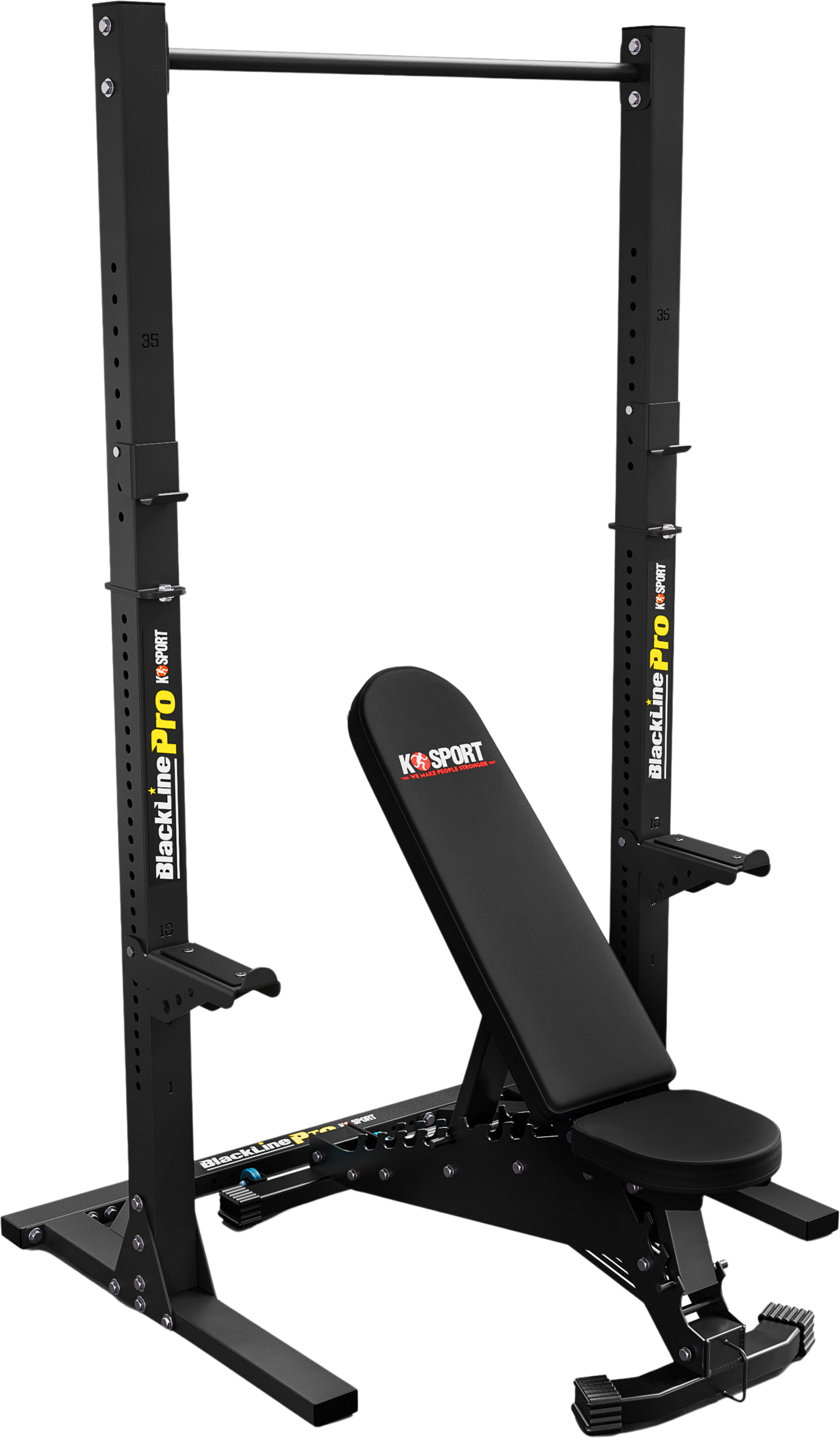 K-SPORT, Squat Rack Set Med Justerbar Viktb&auml;nk